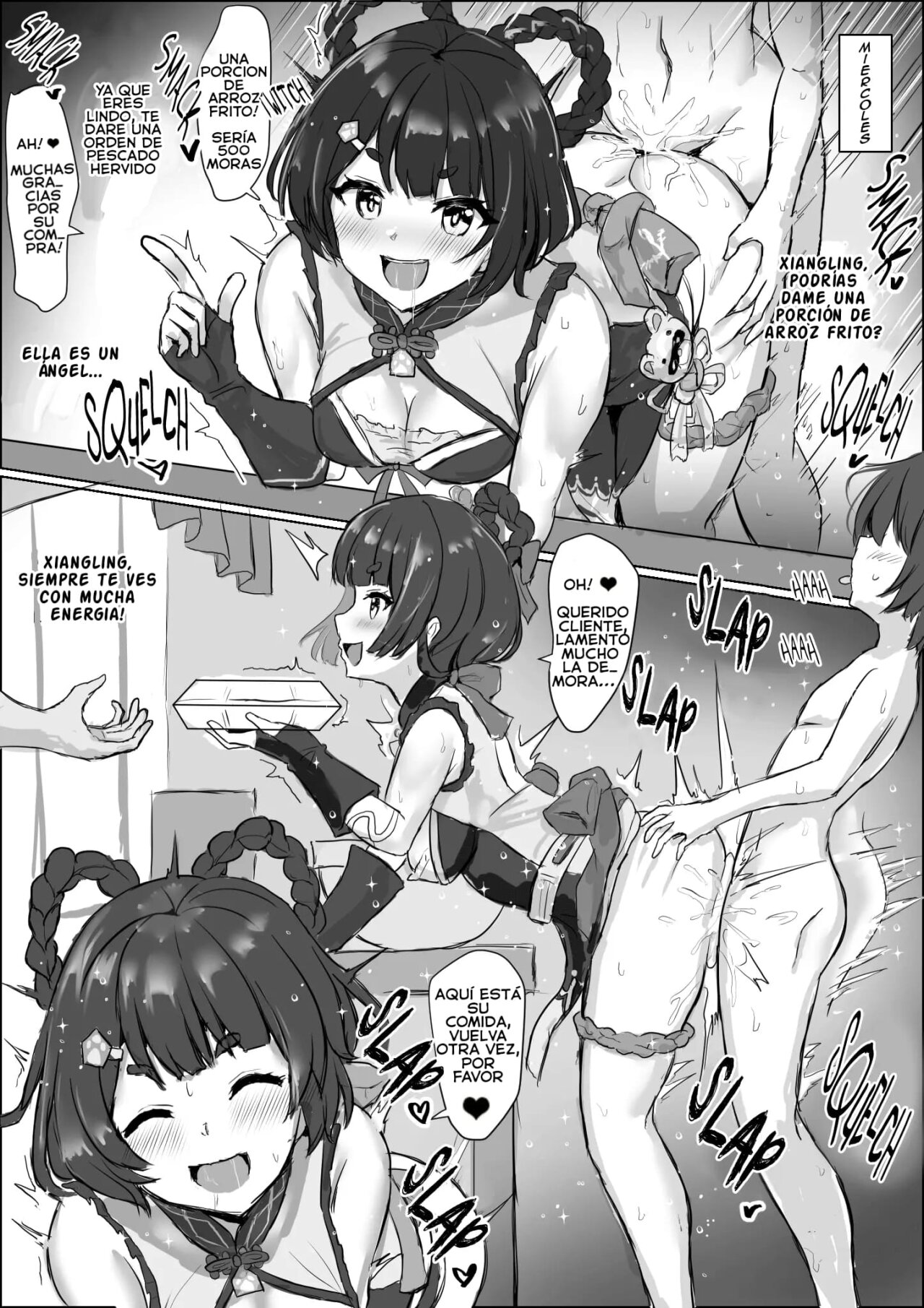 [Fuzume] Seiyoku ga Tsuyoi Xiangling no Nichijou | Cock-cinando con Xiangling (Genshin Impact) [Spanish] image number 3