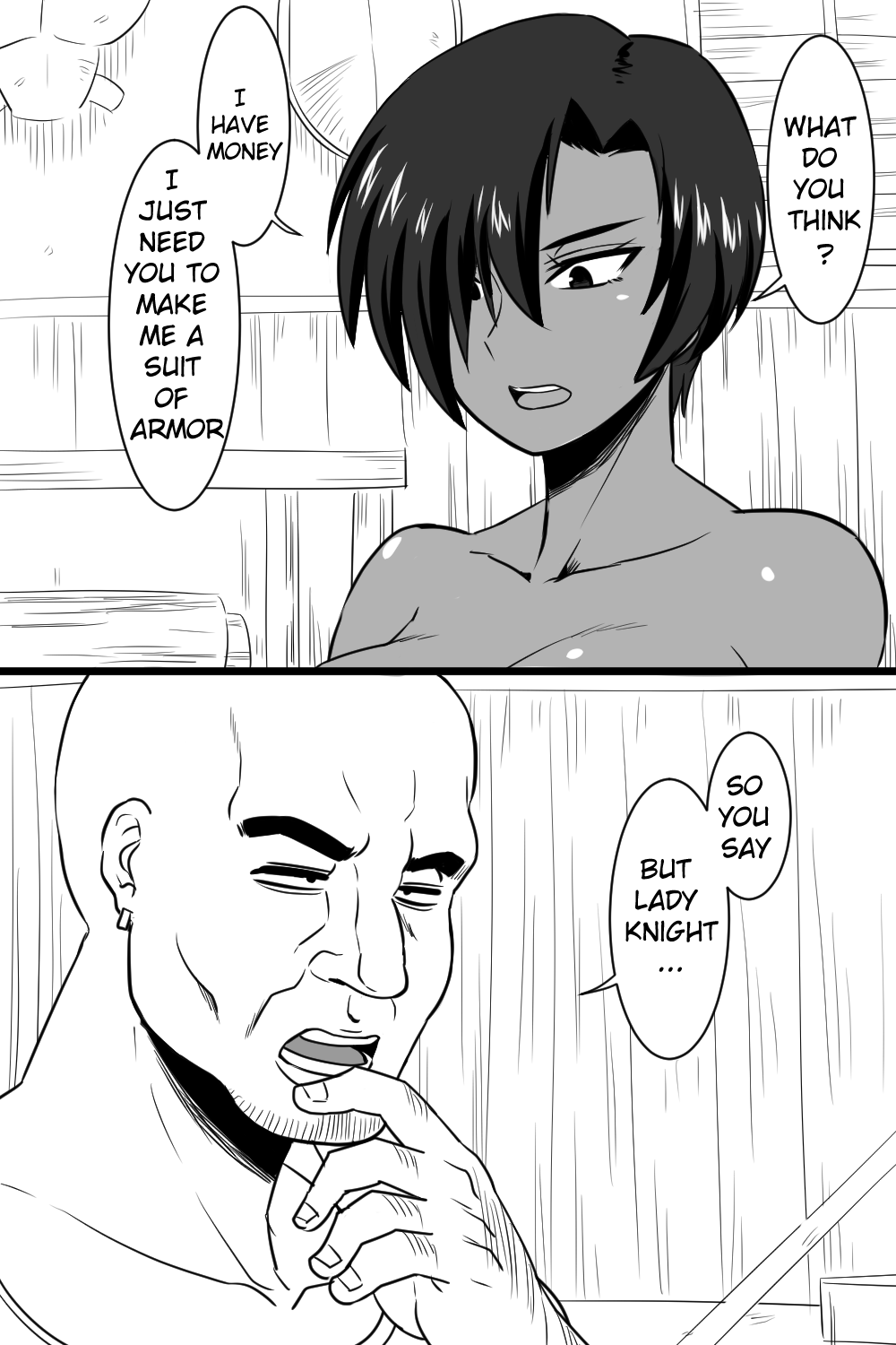 [Amazon] Udeppushi wa Tsuyoi no ni Atama wa Yowai Kasshoku Onna Kishi-sama [English] numero di immagine  1