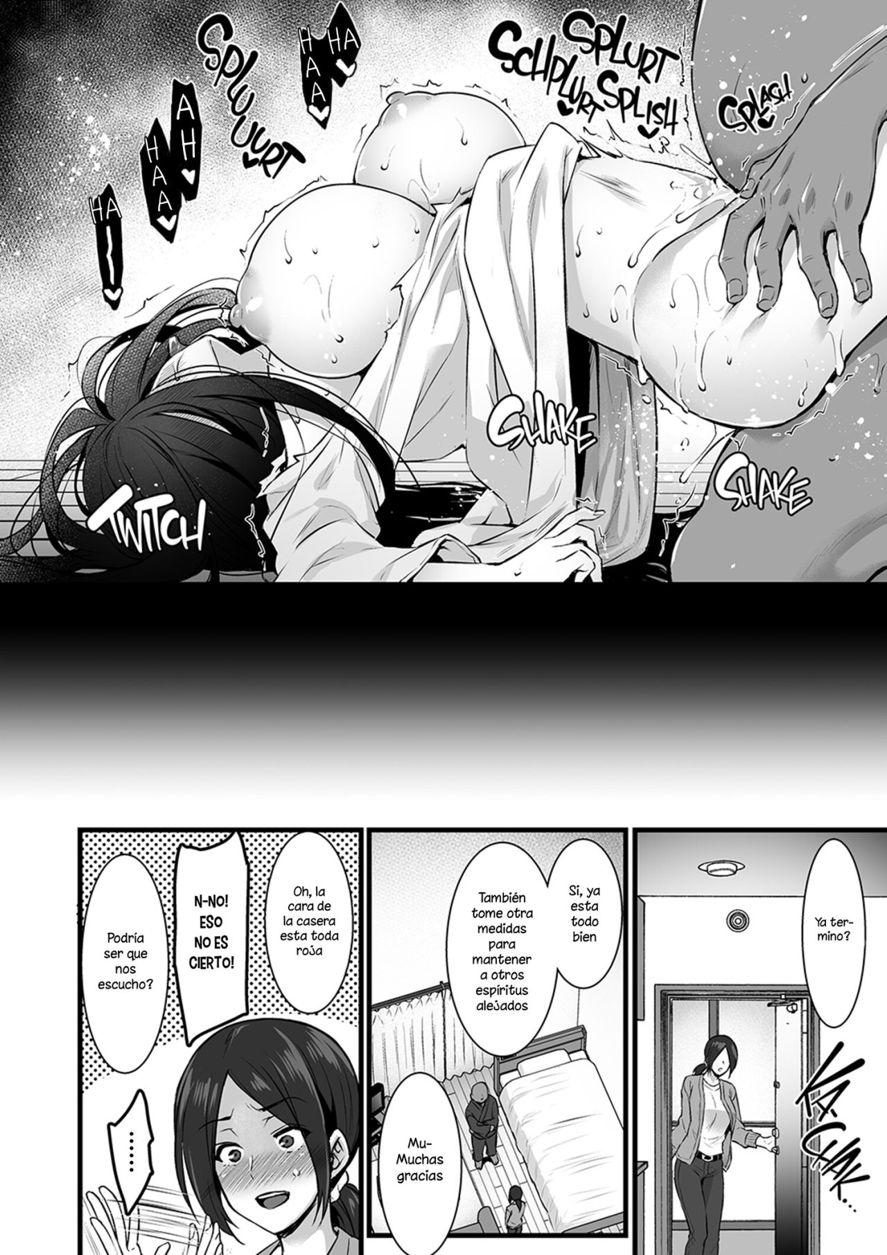 [Himeya (Abe Inori)] Rental Tanetsuke Oji-san Ghost ~Tera Umare no Tanetsuke Oji-san, Yuurei to Nonstop Hame Jorei~ | Rental Seeding Uncle: Ghost [Spanish] [Decensored] [Digital] image number 36