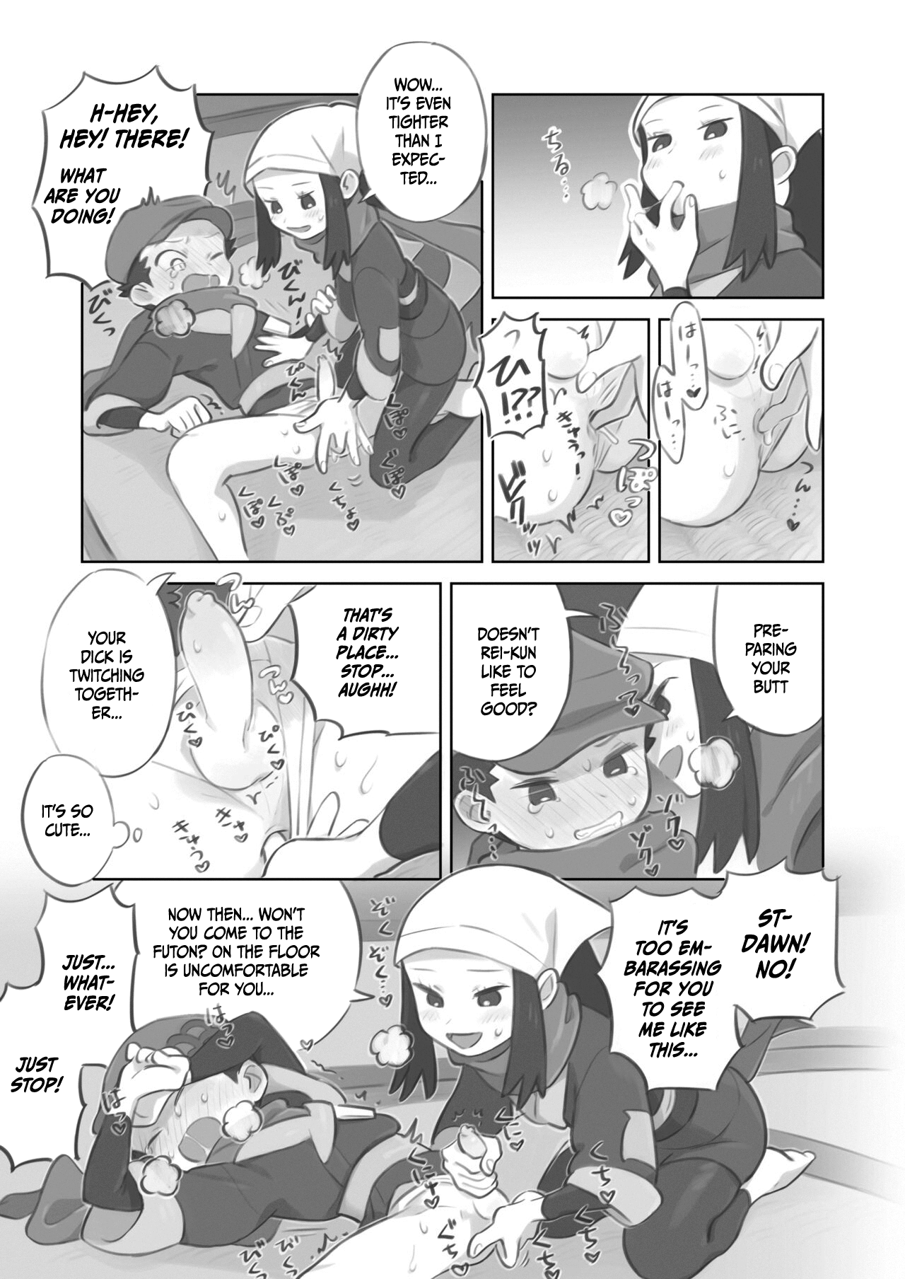 [Kinni] Futanari Shujinkou-chan ga Teru Senpai o Horu Manga (Pokemon LEGENDS: Arceus) [English] numero di immagine  11