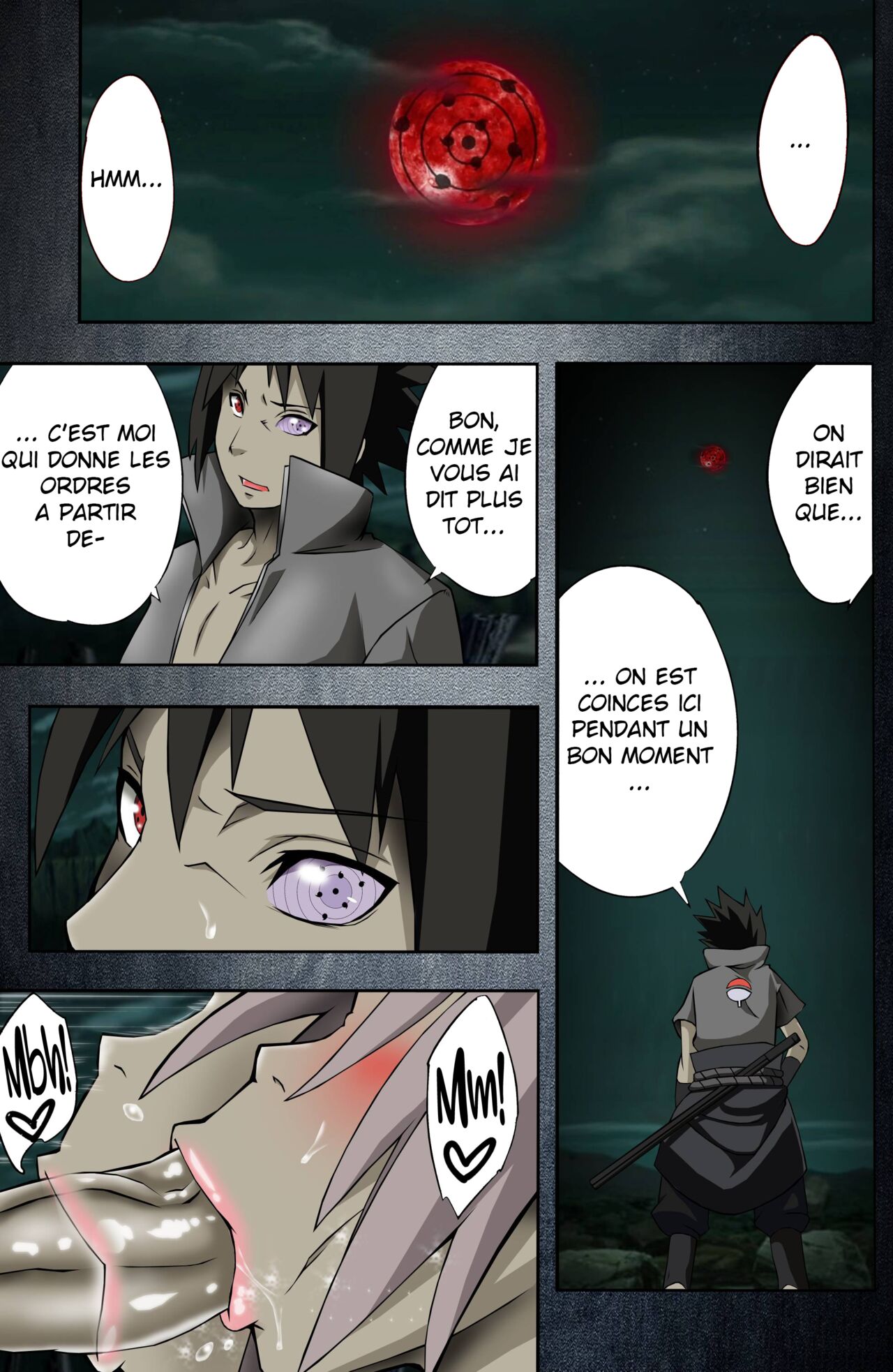 (C96) [Karakishi Youhei-dan Shinga (Sahara Wataru)] Nanahan no Himatsubushi (Naruto) [French] [Colorized] [Privatov] numero di immagine  4