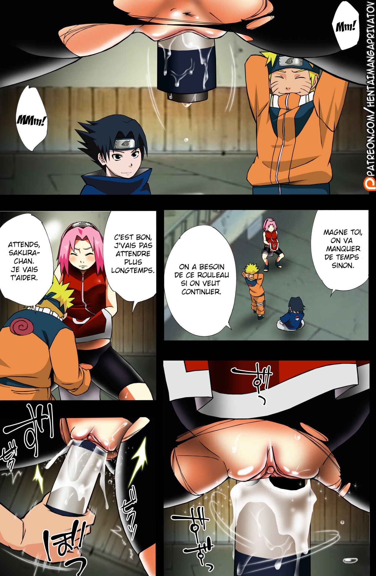 (C96) [Karakishi Youhei-dan Shinga (Sahara Wataru)] Nanahan no Himatsubushi (Naruto) [French] [Colorized] [Privatov] numero di immagine  18