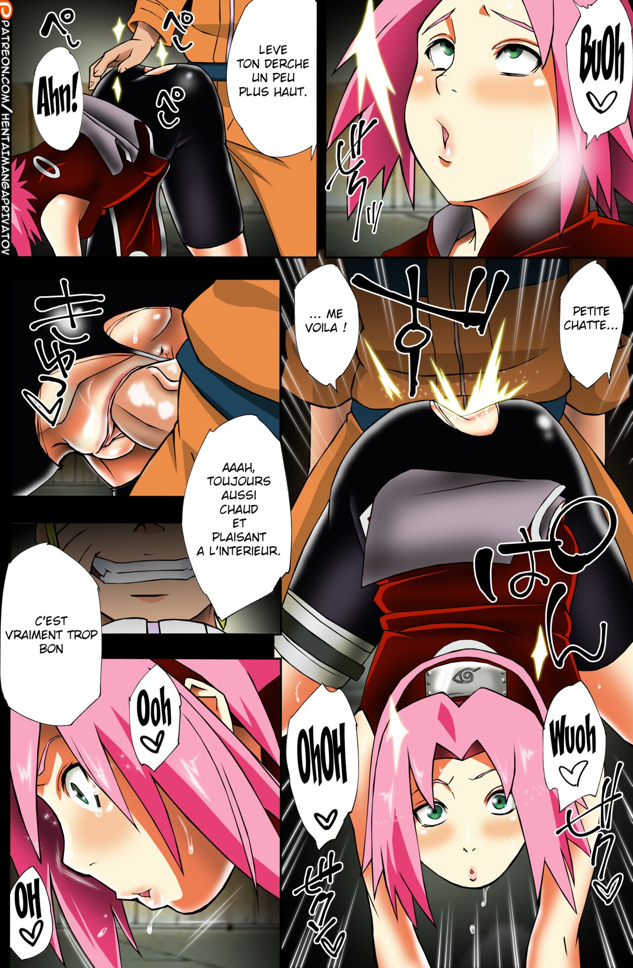 (C96) [Karakishi Youhei-dan Shinga (Sahara Wataru)] Nanahan no Himatsubushi (Naruto) [French] [Colorized] [Privatov] numero di immagine  19