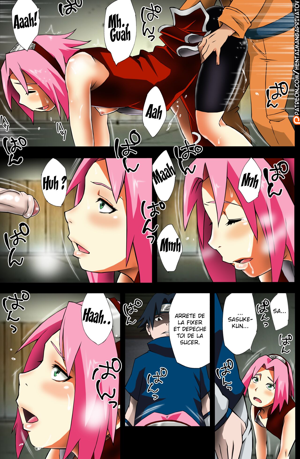 (C96) [Karakishi Youhei-dan Shinga (Sahara Wataru)] Nanahan no Himatsubushi (Naruto) [French] [Colorized] [Privatov] numero di immagine  20