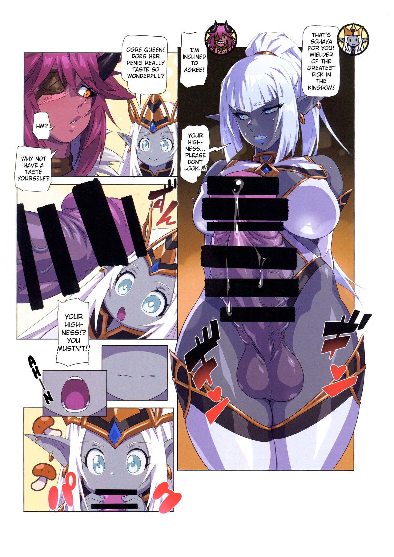 (C100) [M-ya (Mikoyan)] Ogre tai Dark Elf Ogre Hanshoku Dai Sakusen | Ogre Vs Dark Elf - Ogre Mating Season [English] image number 13