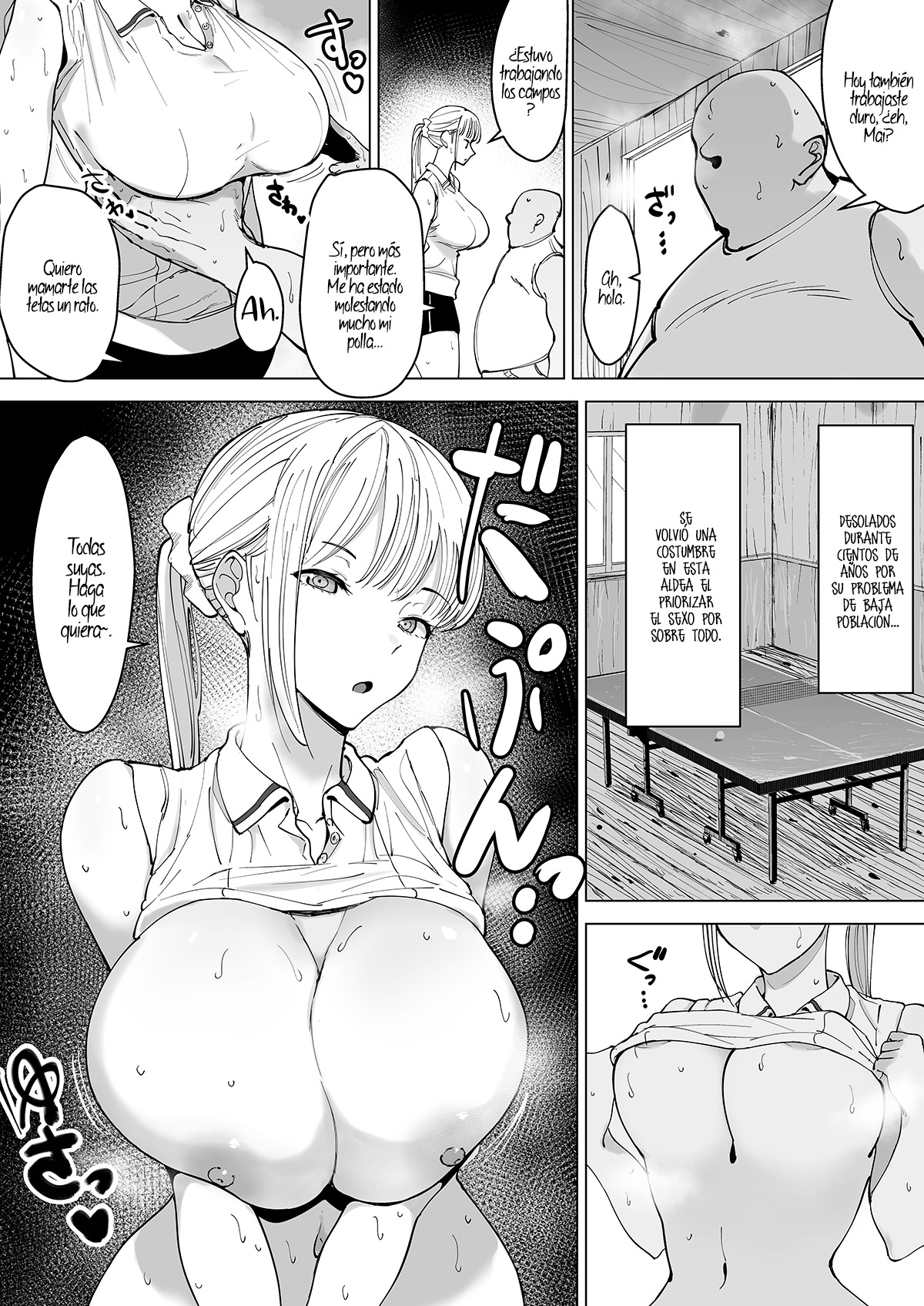 [Gensou Pump (Fukumoto Masahisa)] Ecchi na Fuushuu ga Aru Kaso Shuuraku no Ohanashi [Spanish] [Gokiburi] image number 3