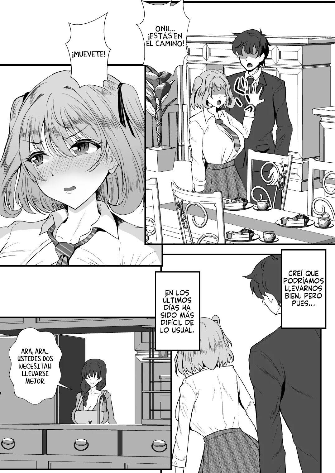 [Mokko Rich Vanilla Aji (Mokko Ritchie)] Oyakodon! Gibo to Gimai wa Ore no Chinpo Hanare ga Dekinai [Spanish] 图片编号 9