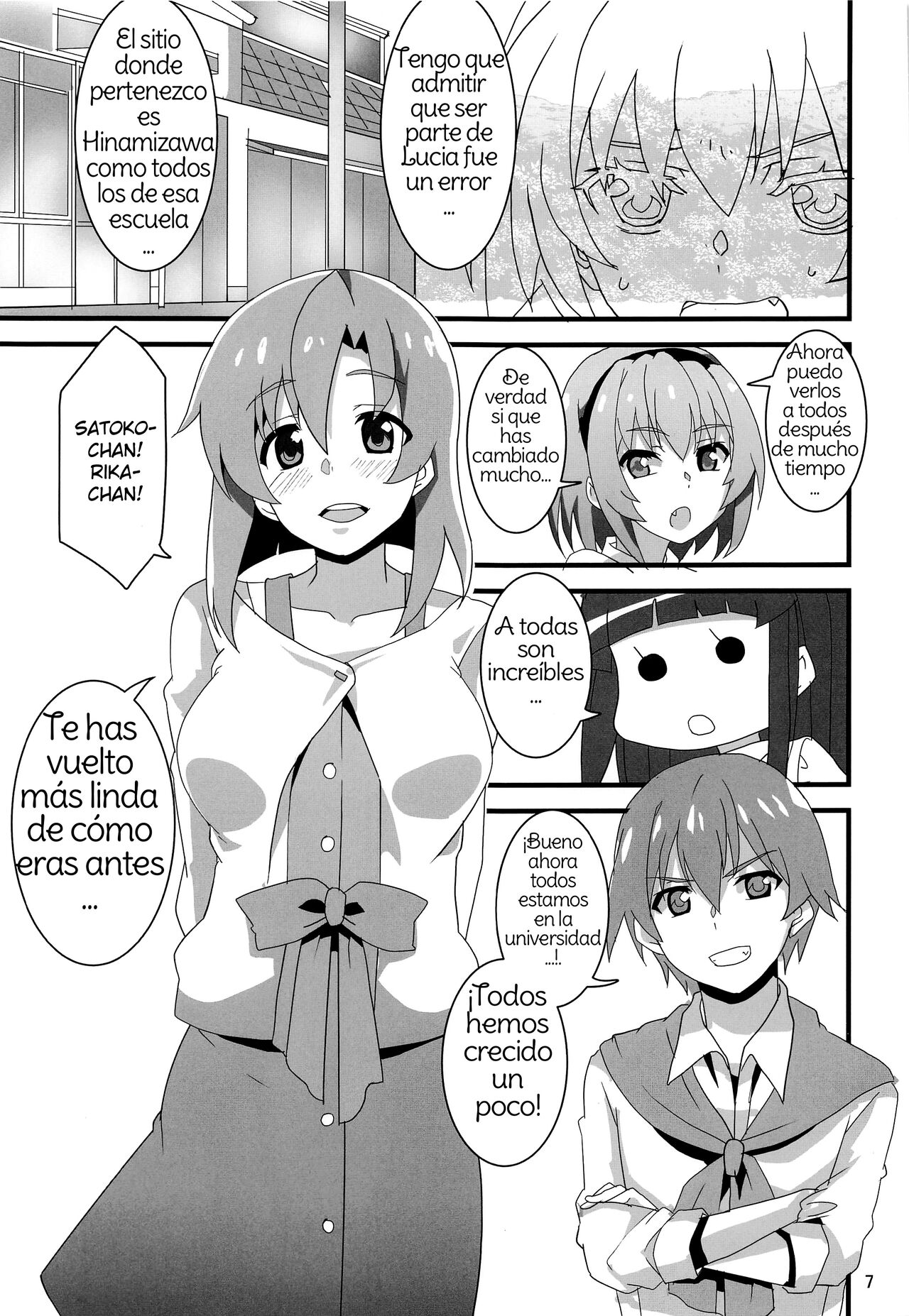 (COMIC1☆20) [BlueMage (Aoi Manabu)] Houjou Satoko Lucia ni Naku (Higurashi no Naku Koro ni Gou) [Spanish] [Amaterasu] numero di immagine  4