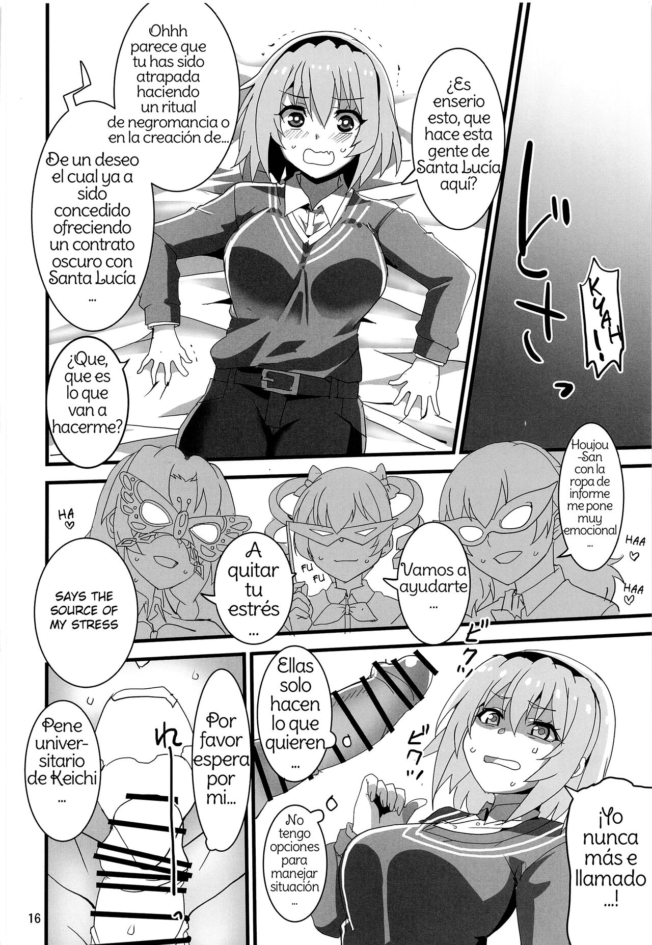 (COMIC1☆20) [BlueMage (Aoi Manabu)] Houjou Satoko Lucia ni Naku (Higurashi no Naku Koro ni Gou) [Spanish] [Amaterasu] numero di immagine  13