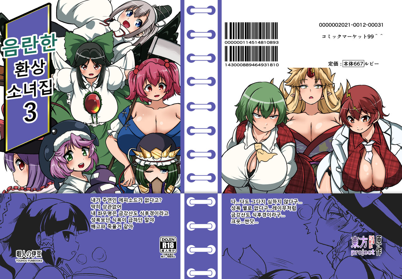 [Shoujo Rakugakichuu (Himajin no Izu)] skeb na Gensou Shoujo Shuu 3 | 음란한 환상 소녀집 3 (Touhou Project) [Korean] [Digital] [Ongoing] numero di immagine  1