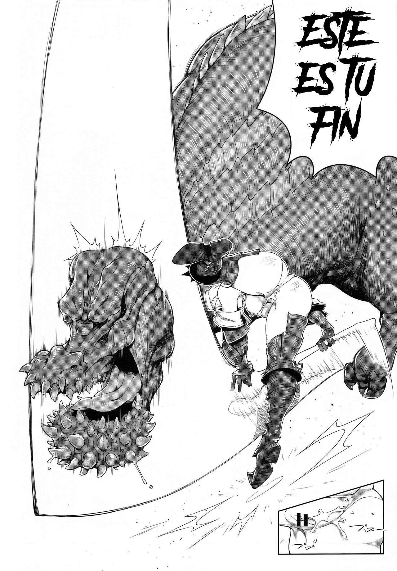 [Toubu Rengou Daigaku (Kakuchou no Okina)] Extreme Anal Hunter (Monster Hunter World) [Spanish] image number 5