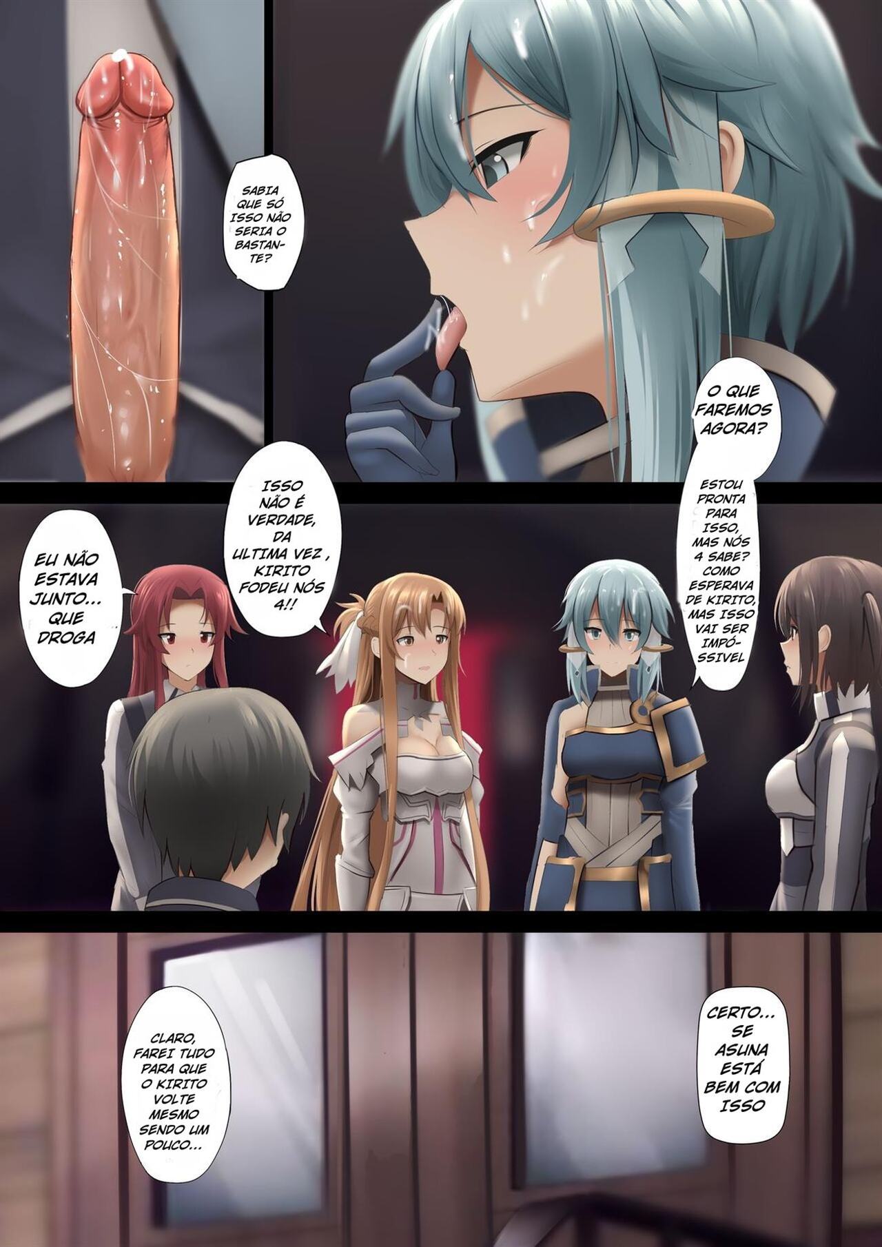 [Ginhaha] Taiyoushin Solus kara no Omoi (Sword Art Online) [Portuguese-BR] изображение № 6