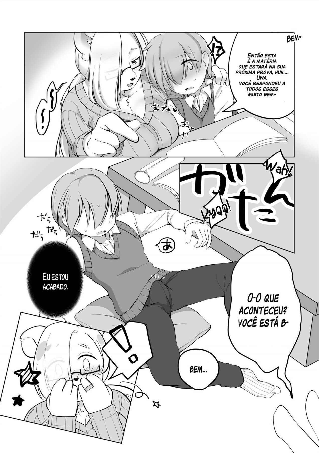 [Sakuragi Yomi (Sakuragi Yomi)] Otonari no Ookina Kuma-san [Portuguese-BR] [Digital] image number 6