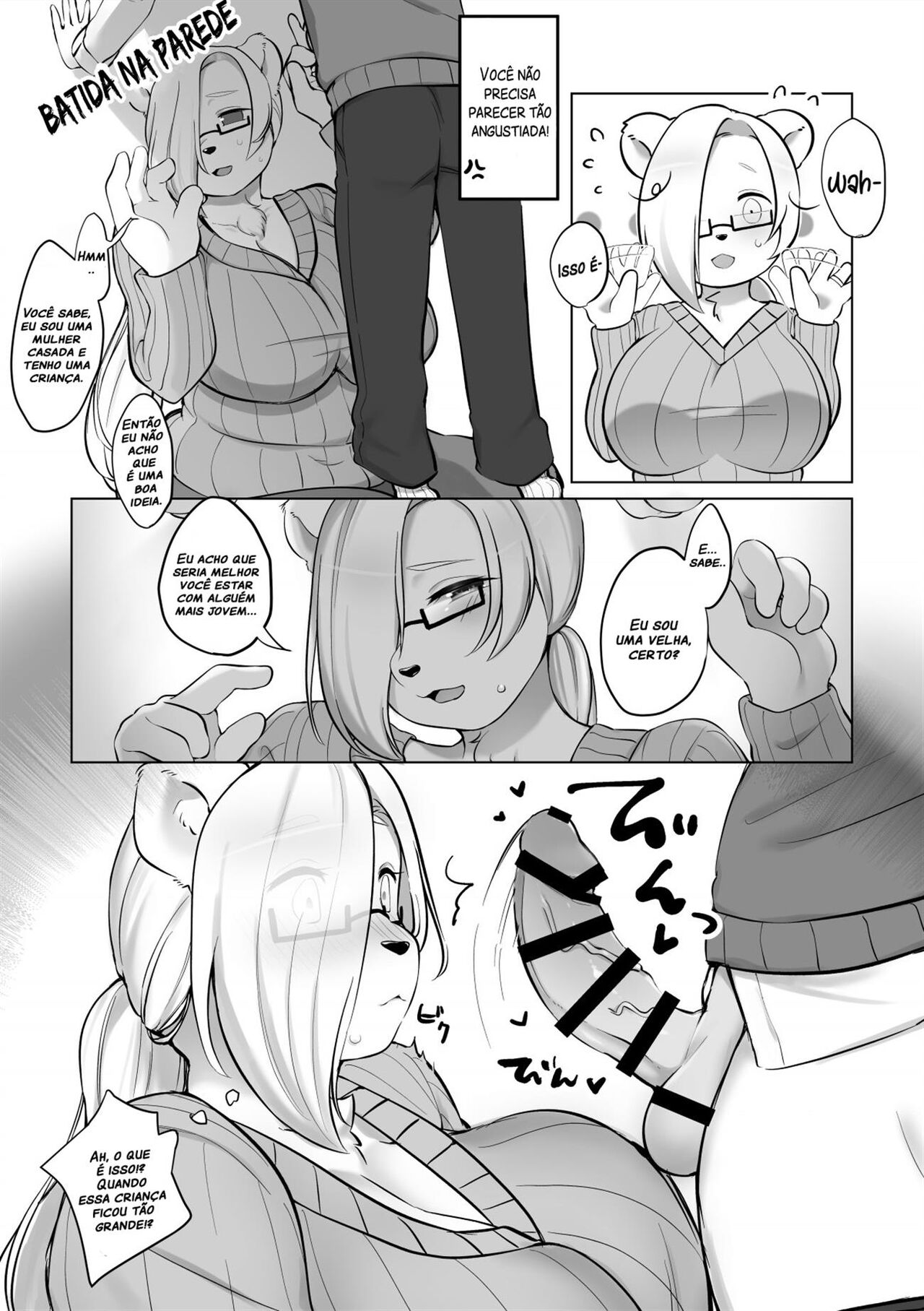 [Sakuragi Yomi (Sakuragi Yomi)] Otonari no Ookina Kuma-san [Portuguese-BR] [Digital] image number 7