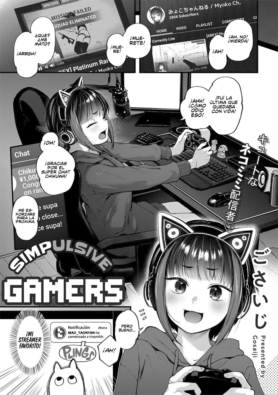 [Gosaiji] Oshikake Gamers | Simpulsive Gamers (COMIC kisshug vol.2) [Spanish] [NekoCreme] [Digital] numero di immagine  2