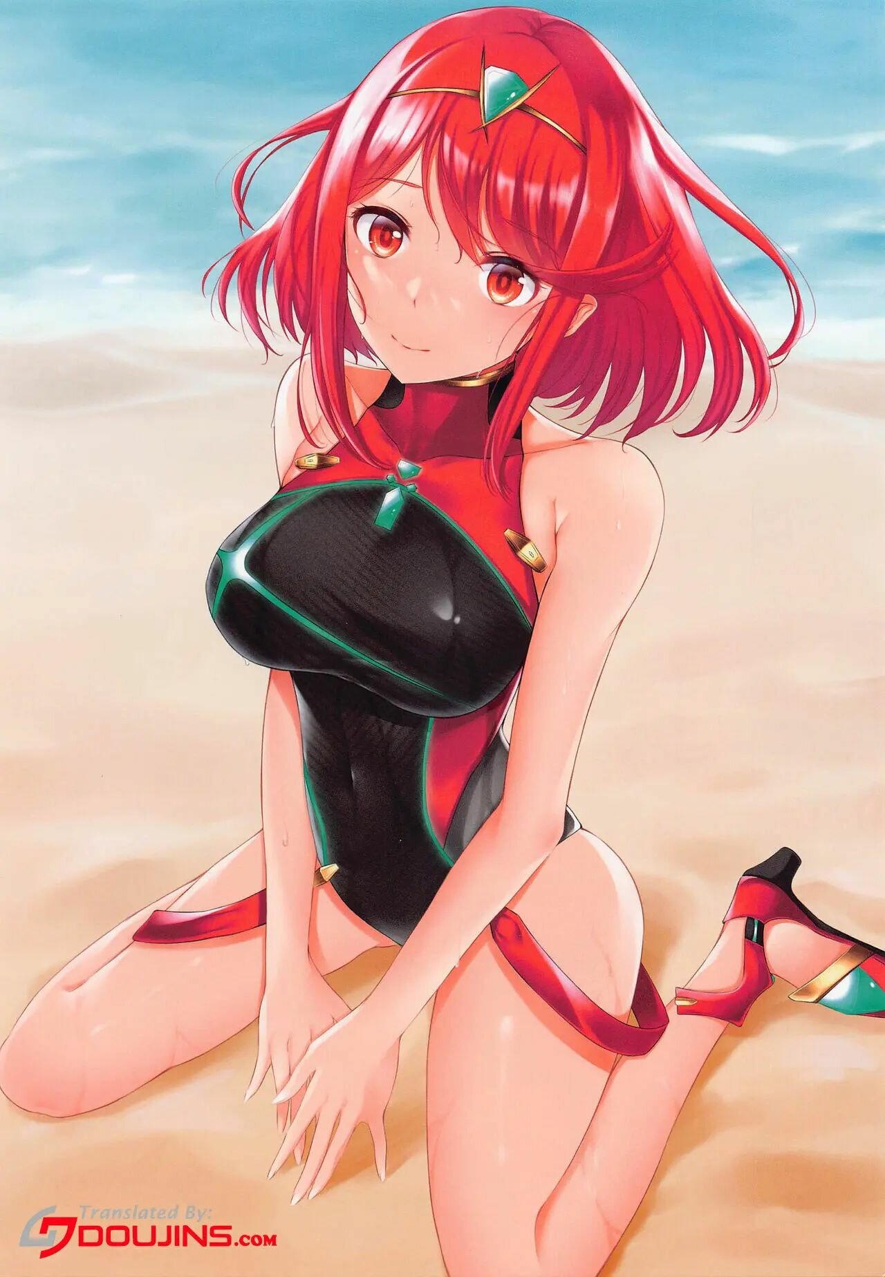 (C100) [astemio (TaKe)] Seihai-san no Himegoto 2 | Mythra's Secret 2 (Xenoblade Chronicles 2) [Spanish] imagen número 2