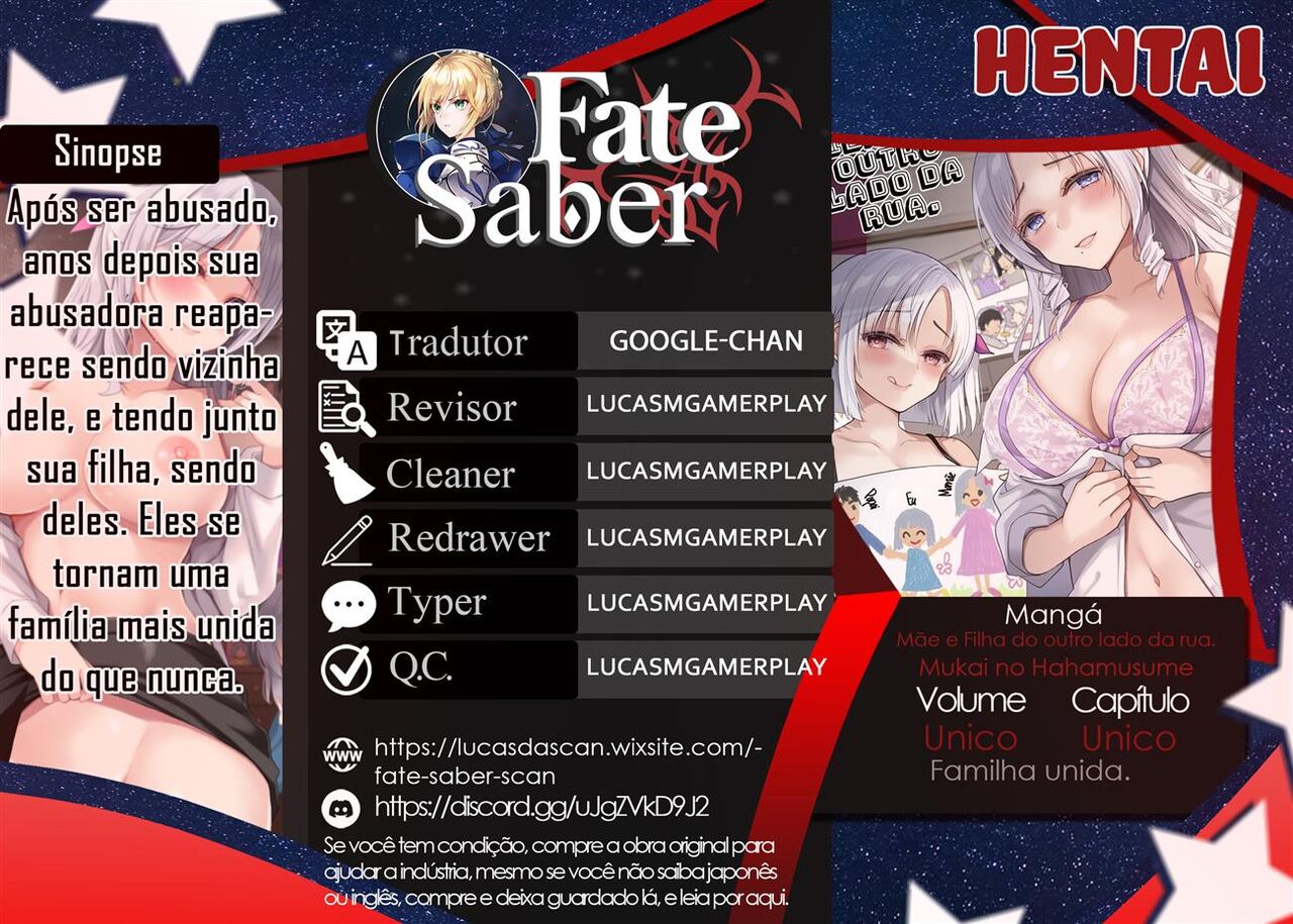 [PigPanPan (Ikura Nagisa)] Mukai no Hahamusume | Mother and Daughter across the street [Portuguese-BR] [Fate Saber] [Digital] image number 1