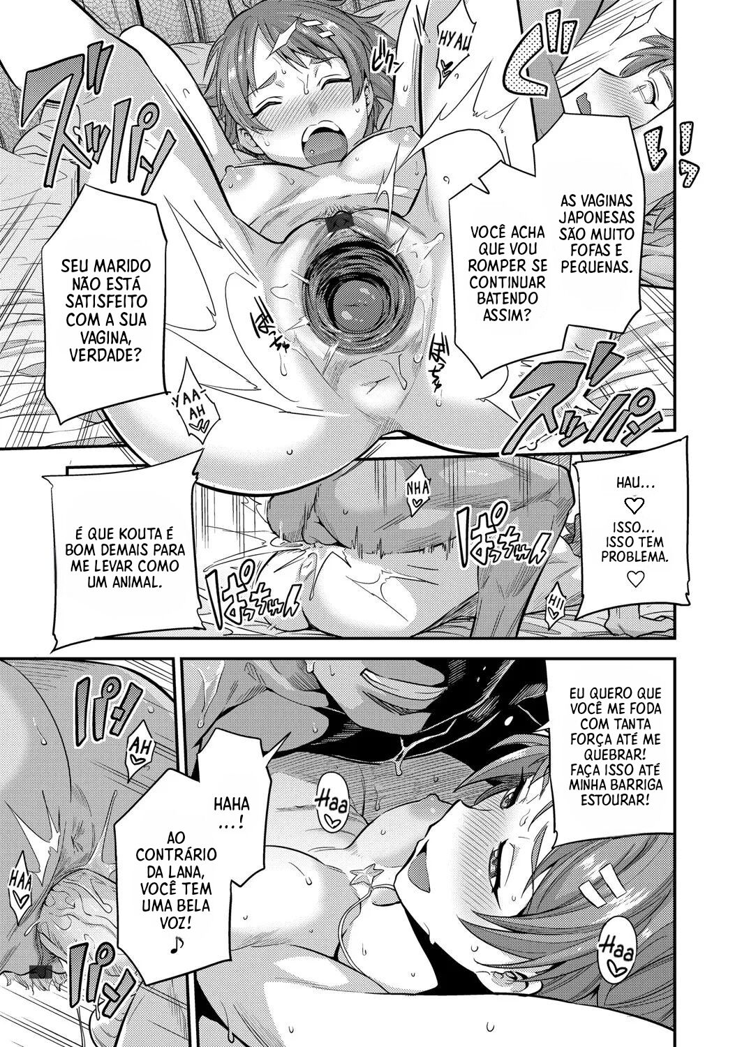 [Hinotsuki Neko] Fuufu Shinpan ~Himitsu no Haramase Kokkyousen~ | Julgamento do Casal - Fronteira da Impregnação Secreta (COMIC Grape Vol. 93) [Portuguese-BR] [Rato Preto] numero di immagine  17