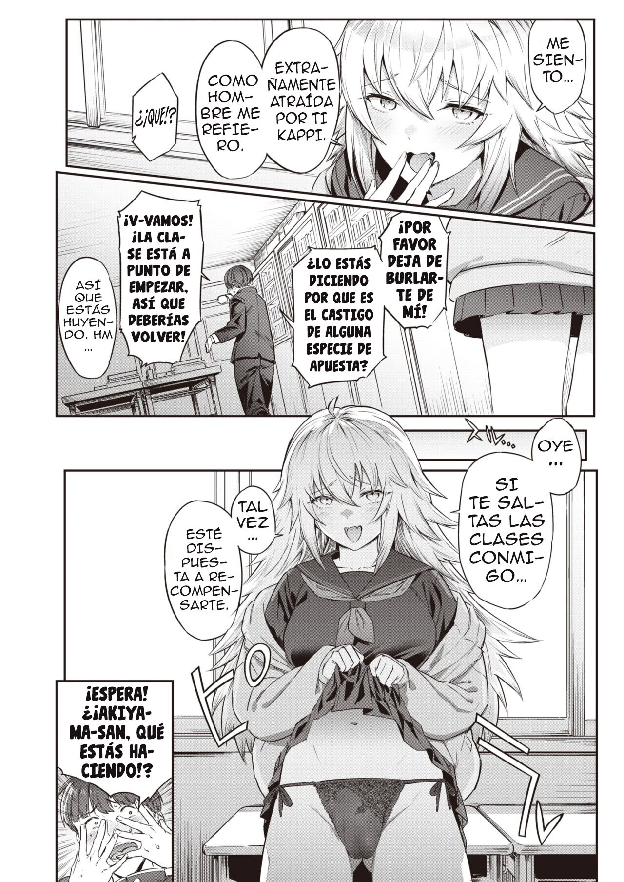 [Hihiyama Yokikana] Teasing Invader | Molesta Invasora (WEEKLY Kairakuten 2022 No.22) [Spanish] [Anime no Mansebia] [Digital] Bildnummer 4