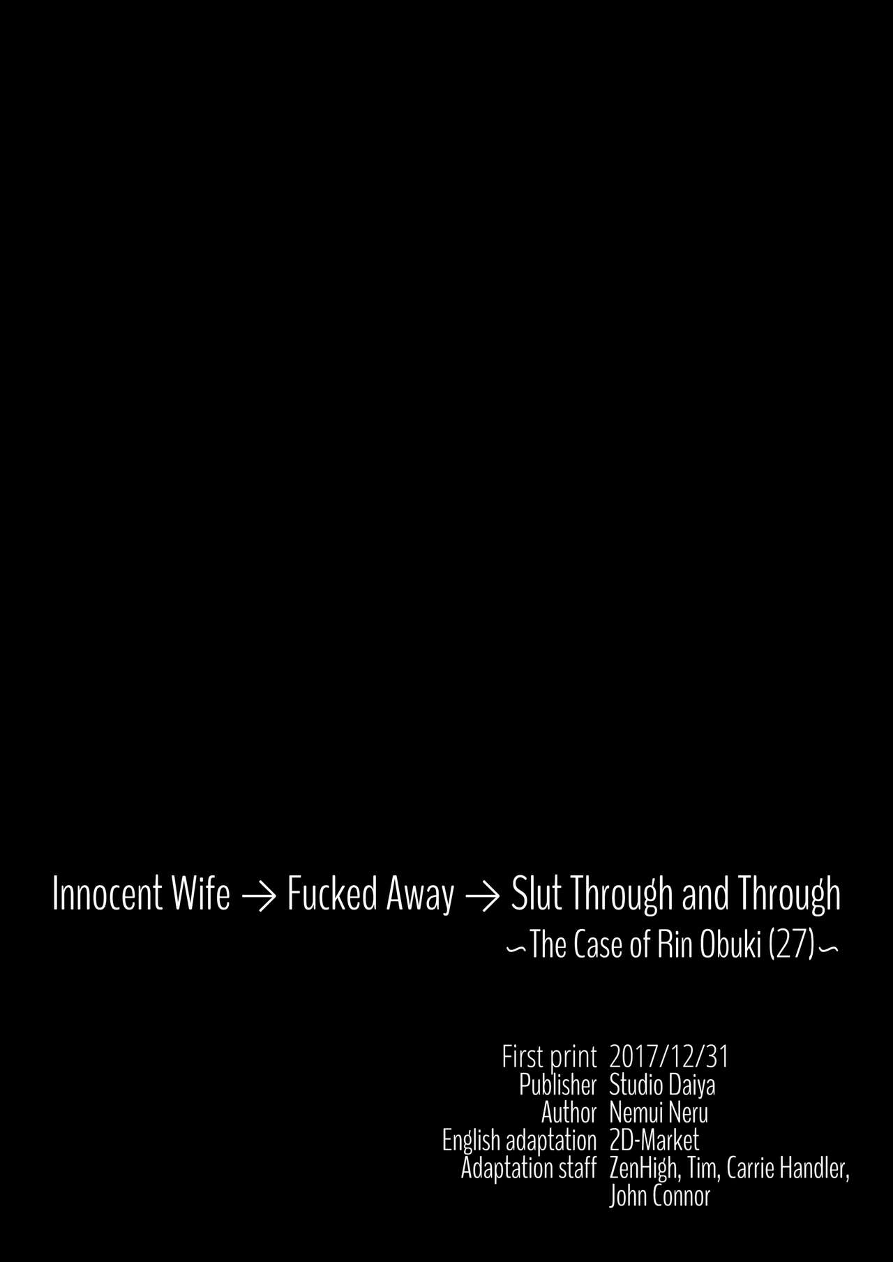 [Studio Daiya (Nemui Neru)] Seiso Zuma → Netorare → Bitch Kiwamaru. ~Obuki Rin (27) no Baai~ | Innocent Wife→Fucked Away→Slut Through and Though ~The Case of Rin Obuki (27)~ [English] [2D-Market] [Decensored] [Digital] image number 19