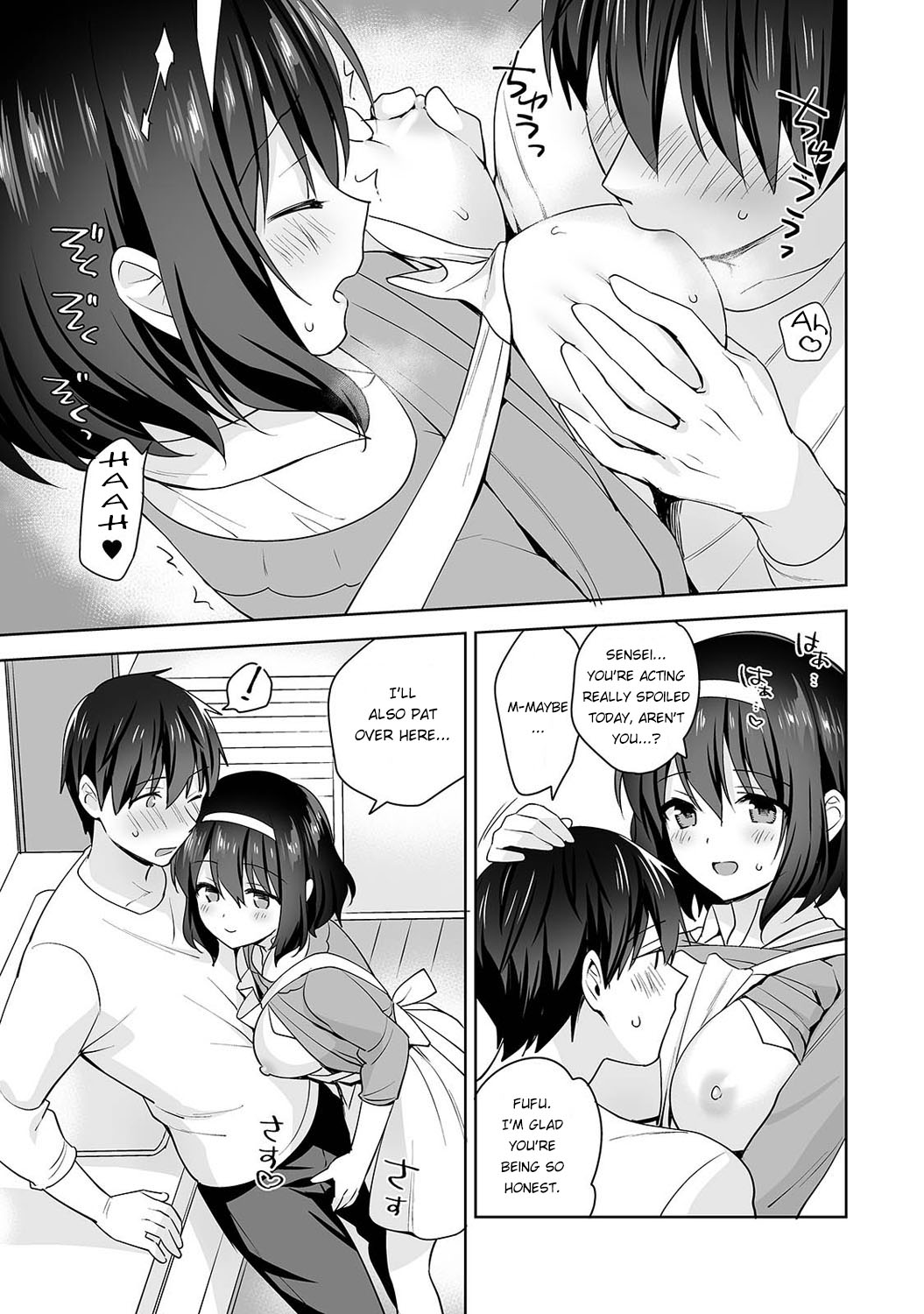 [Fuyuichi Monme] Amayakashi Jouzu no Nagasato-san ~Hokenshitsu de Yoshi Yoshi Ecchi!~ Ch. 10 [English] [Fozufy] image number 12