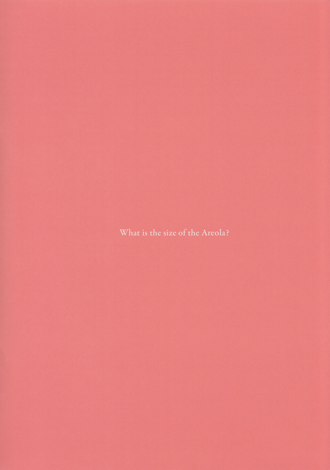 (C100) [Kokumaro Chousei Tounyuu (Auman Zureedus)] What is the size of the Areola? 画像番号 2