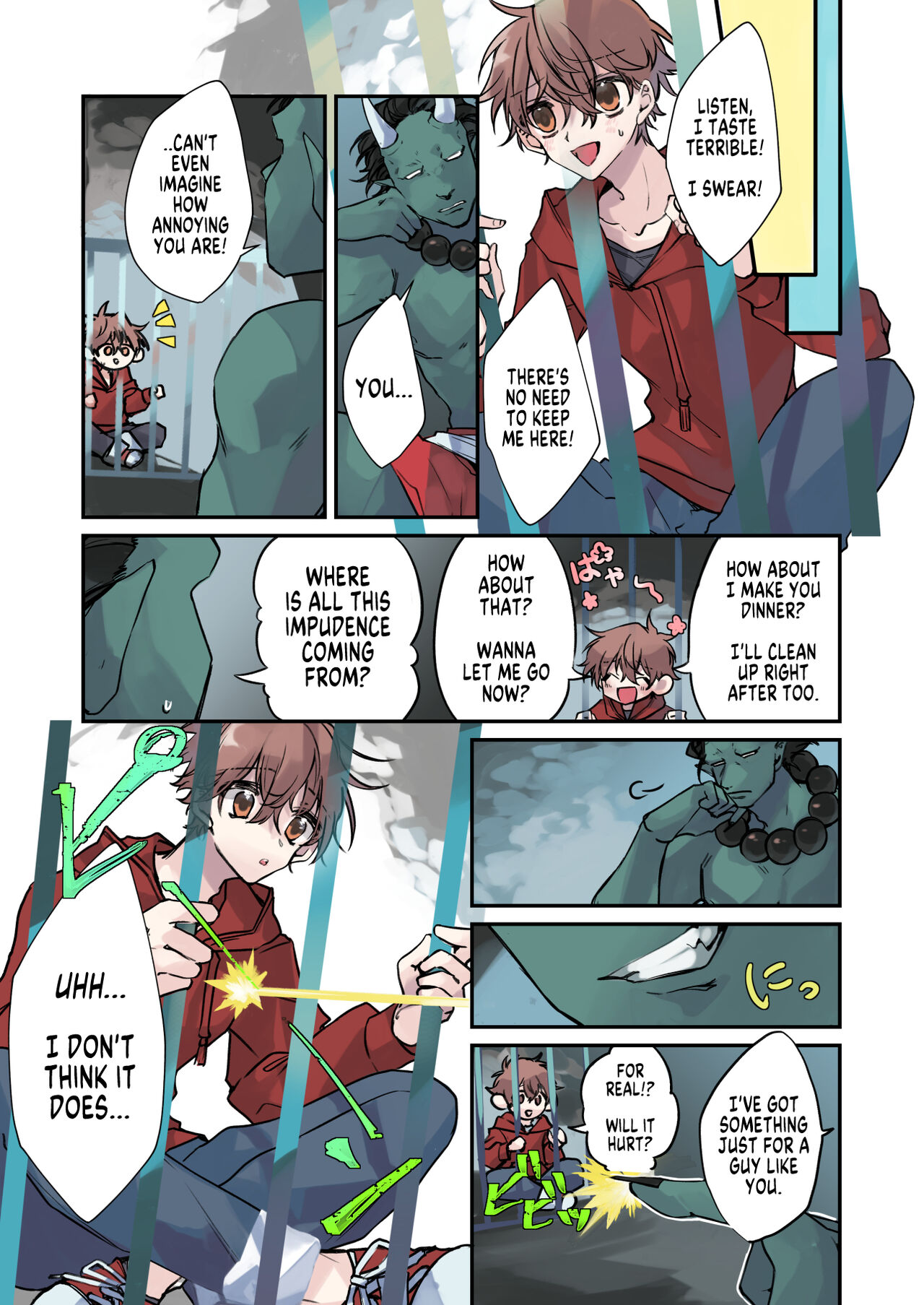 [Amuai Okashi Seisakusho (Sanada)] Nyotaika Sennou Sarete Shimatta Shinyuu o Sukeyou to Shitara Ore made Nyotaika Sarete Shimatta! [English] [SachiKing] 图片编号 4