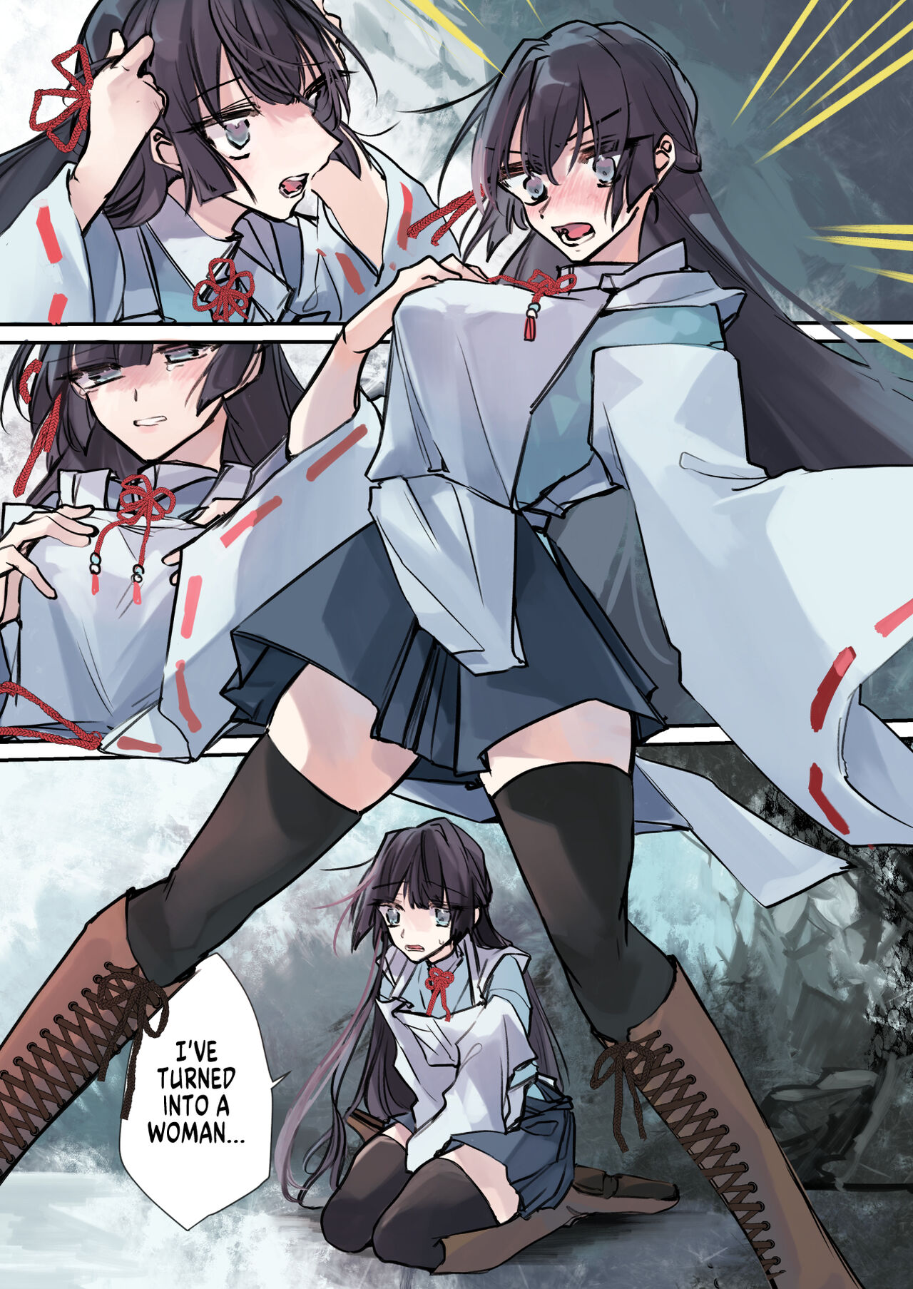 [Amuai Okashi Seisakusho (Sanada)] Nyotaika Sennou Sarete Shimatta Shinyuu o Sukeyou to Shitara Ore made Nyotaika Sarete Shimatta! [English] [SachiKing] 图片编号 20