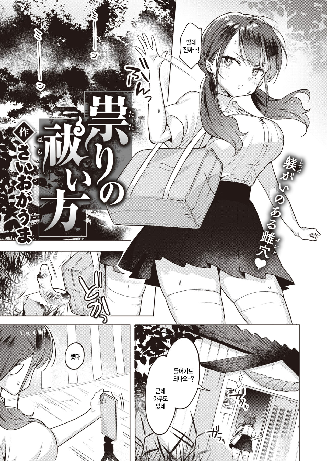 [Saioga Uma] Tatari no Haraikata (COMIC Kairakuten BEAST 2023-01) [Korean] [팀 털난보리] [Digital] première image