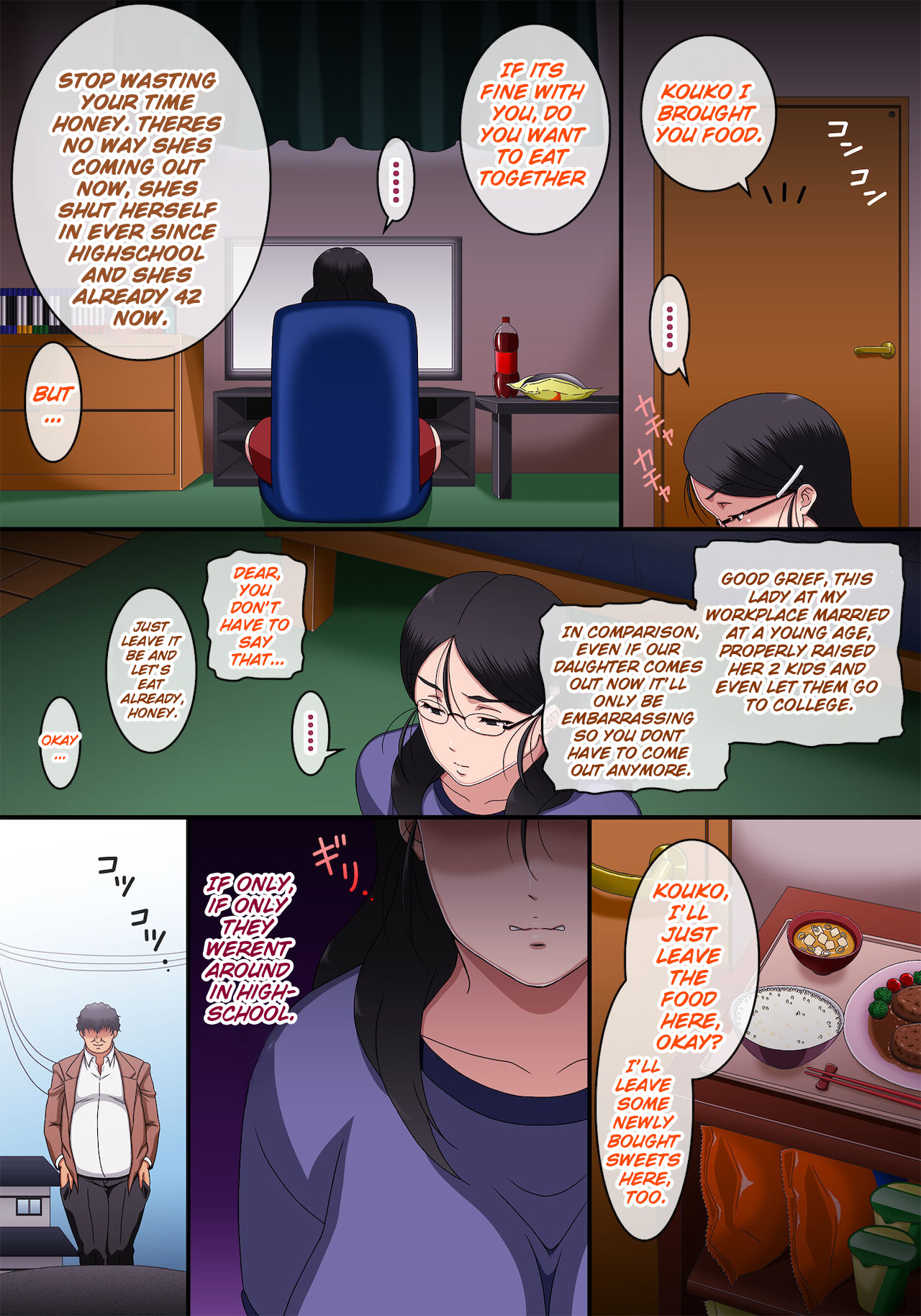 [Comic Onacchi (Juliet Kami)] Something unbelievable happened when I stopped time for 1 month and violated a 42 year old hikikomori woman Bildnummer 3
