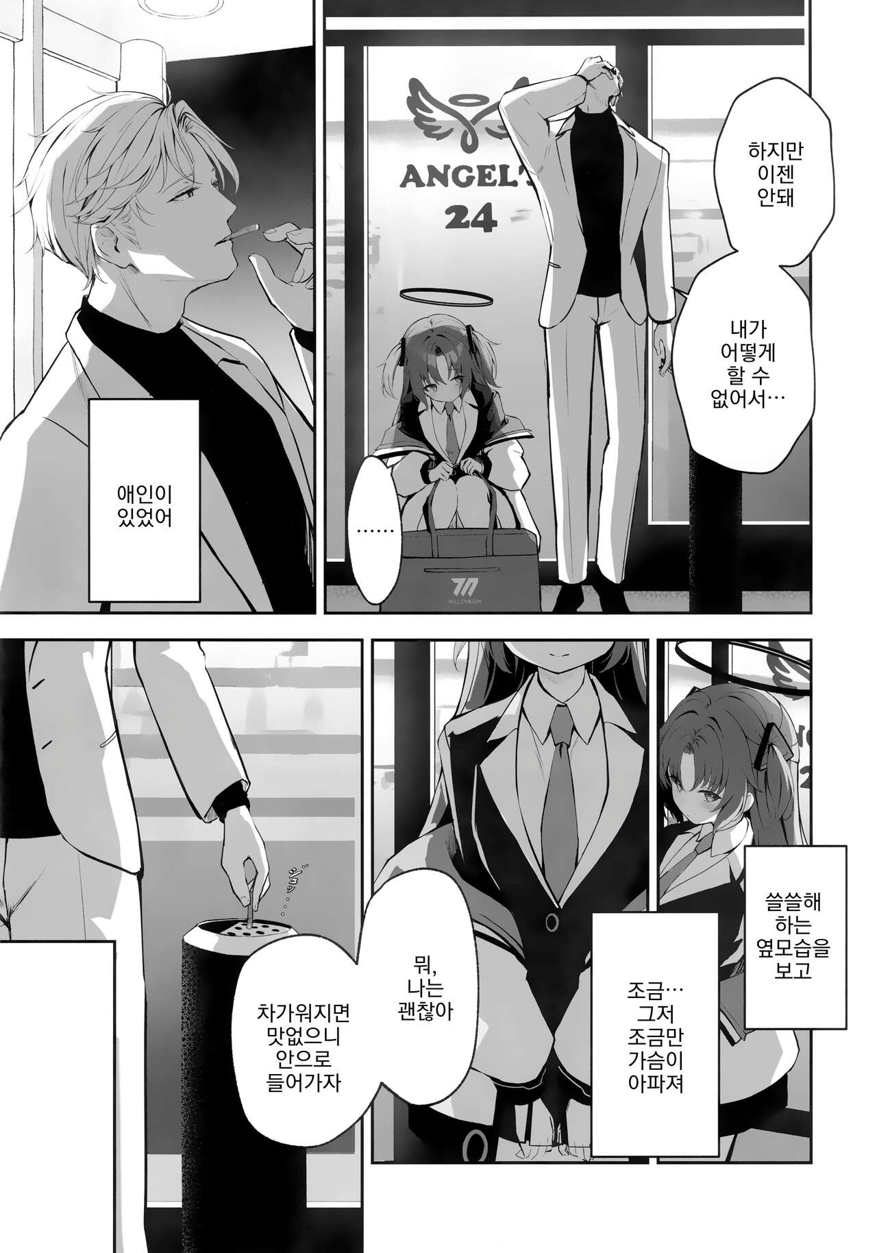 (C101) [HIGH:LAND (Takashima Shoa)] Ame to Shousou | 비와 초조 (Blue Archive) [Korean] numero di immagine  8