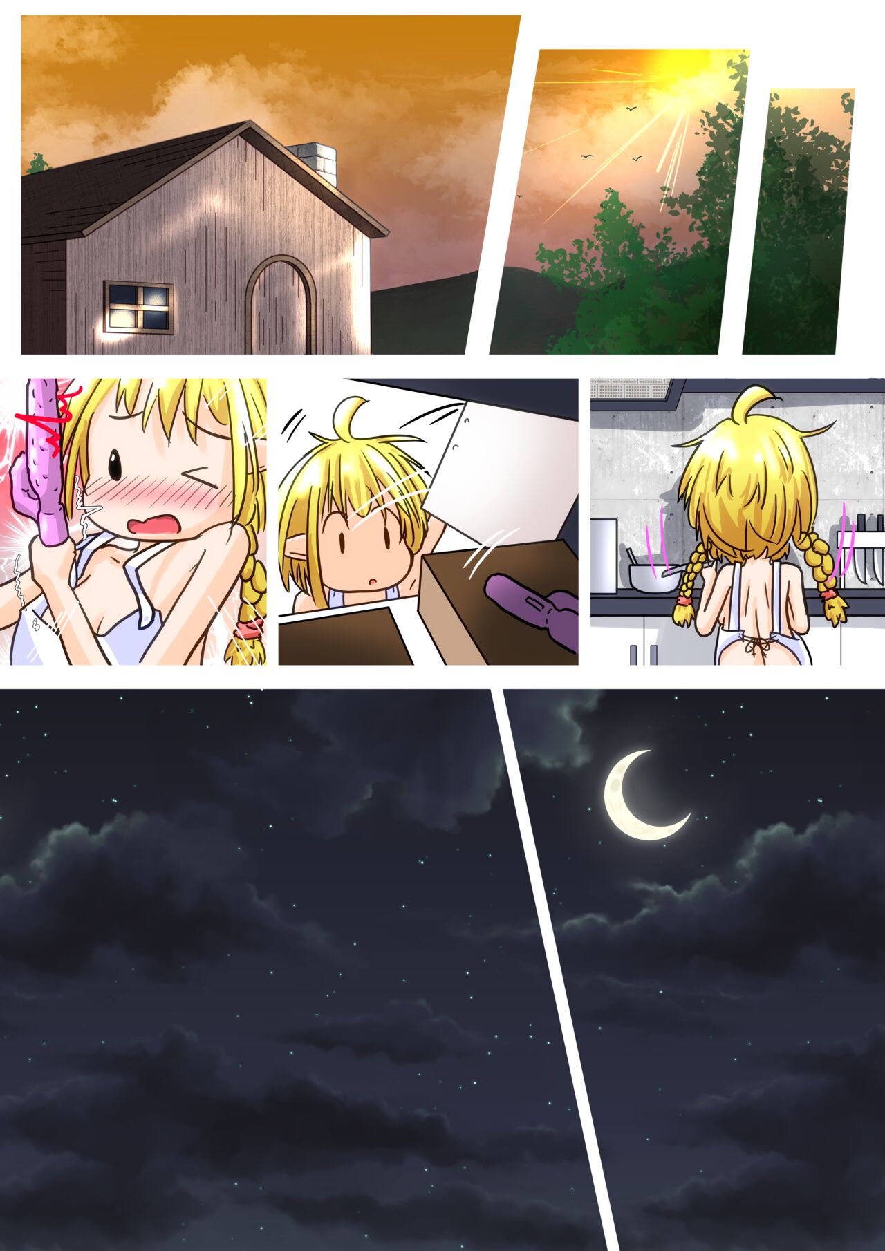 [Ecchi Ecchi Daifuku (Neko Daifuku)] Elf Musume-san ga Koumon ni Hitasura Okuchi de Houshi Suru Ohanashi 30eme image