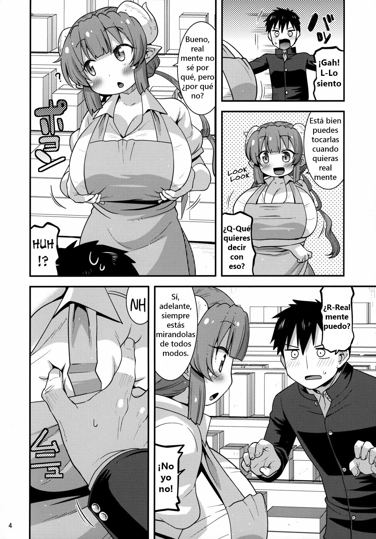(C99) [gos to vi (Utamaro)] Muchi Muchi Hatsujou Dragon (Kobayashi-san-chi no Maid Dragon) [Spanish] image number 3
