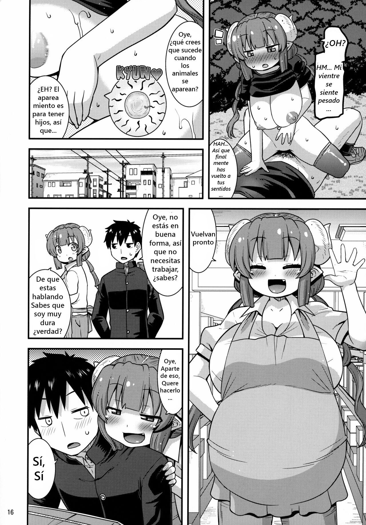 (C99) [gos to vi (Utamaro)] Muchi Muchi Hatsujou Dragon (Kobayashi-san-chi no Maid Dragon) [Spanish] image number 15