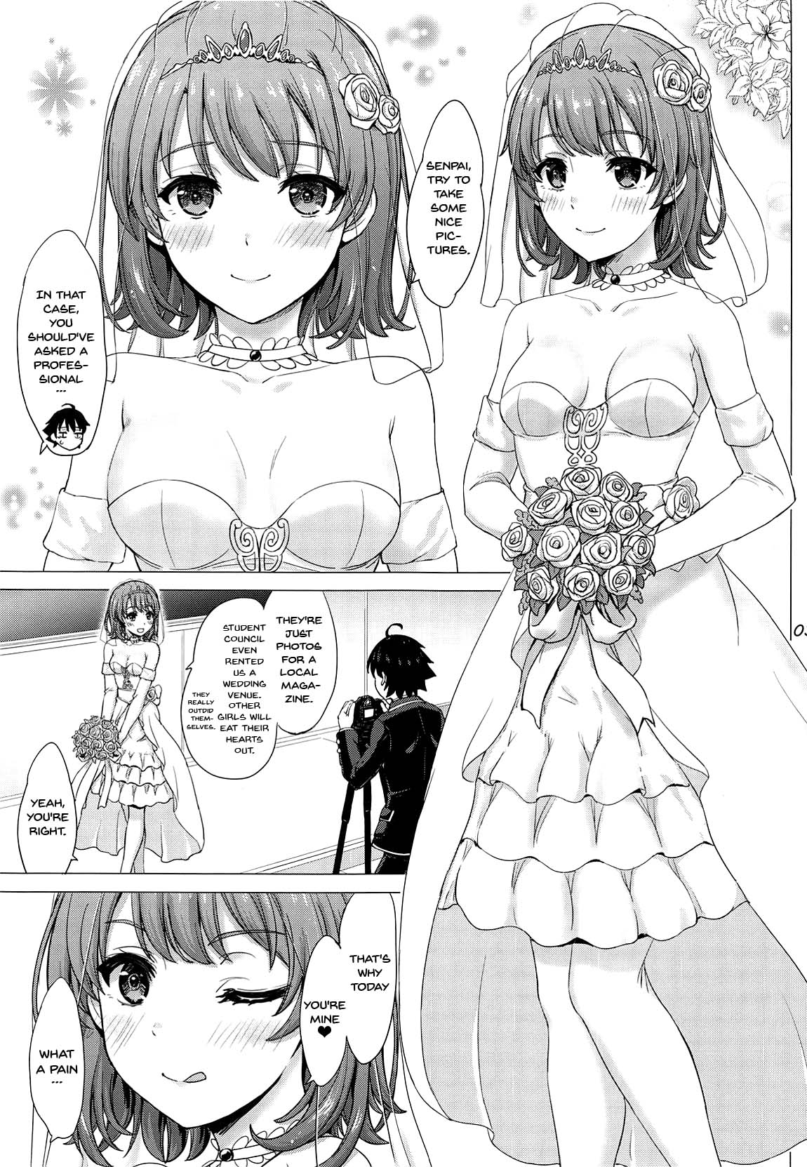 (COMIC1☆15) [studio A (Inanaki Shiki)] Wedding Irohasu! - Iroha's gonna marry you after today's scholl! (Yahari Ore no Seishun Love Come wa Machigatteiru.) [English] {Doujins.com} 이미지 번호 2