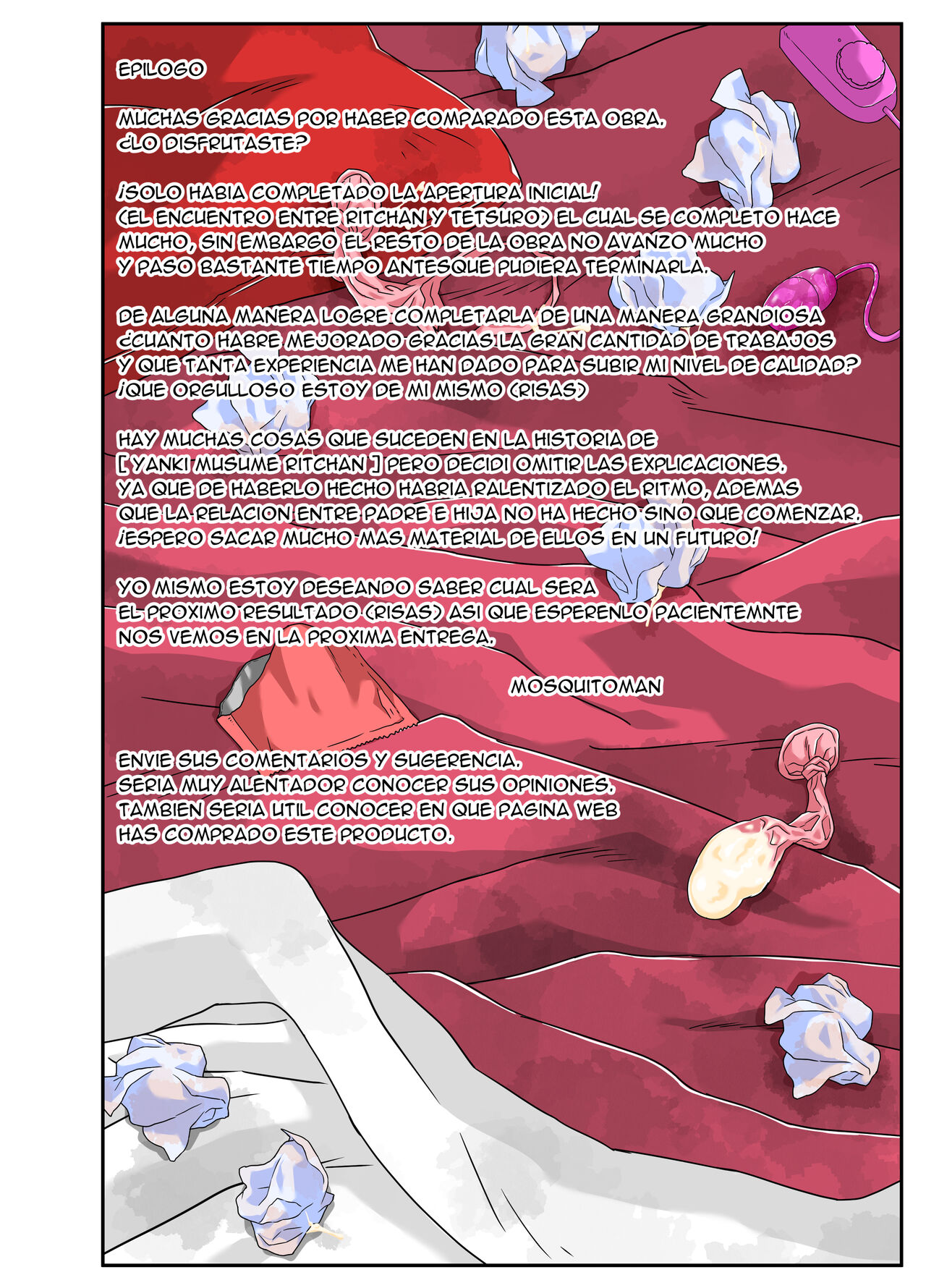 [Mosquito Man] Yabai yo!! Bakunyuu Yankee Musume Ricchan! | ¡Dios mío Rii-chan! ¡¡Mi hija de grandes Tetas es una Delincuente!! [Spanish] [Hikikomori] 이미지 번호 33