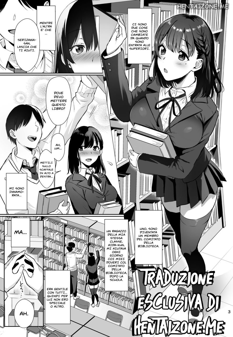 [AMAM (Ame Arare)] Toshoshitsu no Kanojo ~Seiso na Kimi ga Ochiru made~ | Il Bidello mi ha Convinta [Digital] [Italian] image number 2