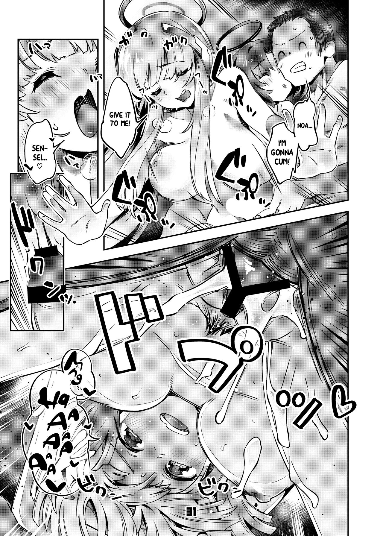 [Zombie to Yukaina Nakamatachi (Super Zombie)] Sensei! Sakiccyo dake de Iin desu ka? | Sensei! Are You Fine With Just The Tip? (Blue Archive) [English] [Panatical] [Digital] numero di immagine  30