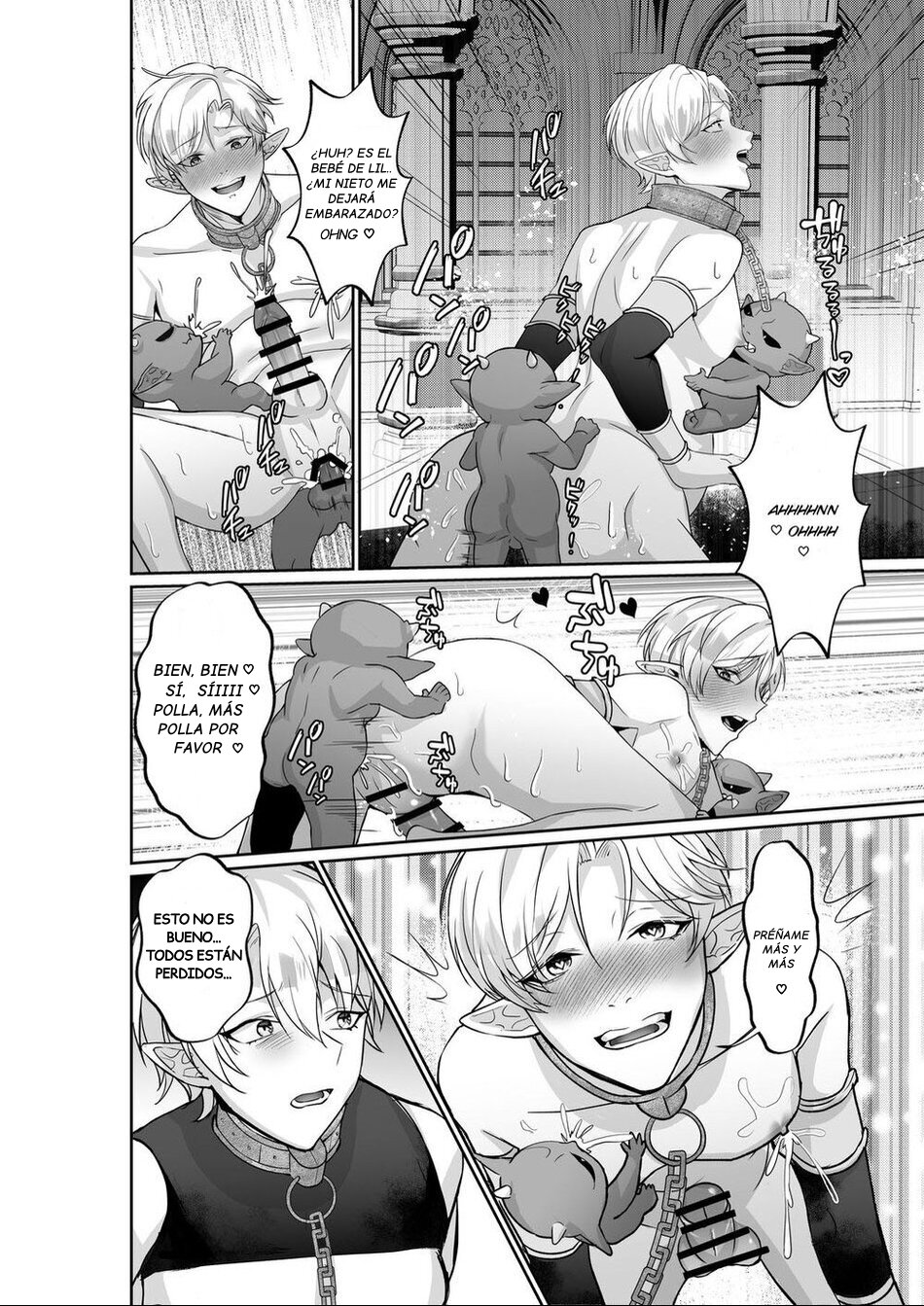 [Akagirenya (Kinokoyun)] Elf Ouji-tachi no Kairaku Ochi Orc no Mama ni Naru nante [Spanish] [Zumi Scan] [Digital] imagen número 29