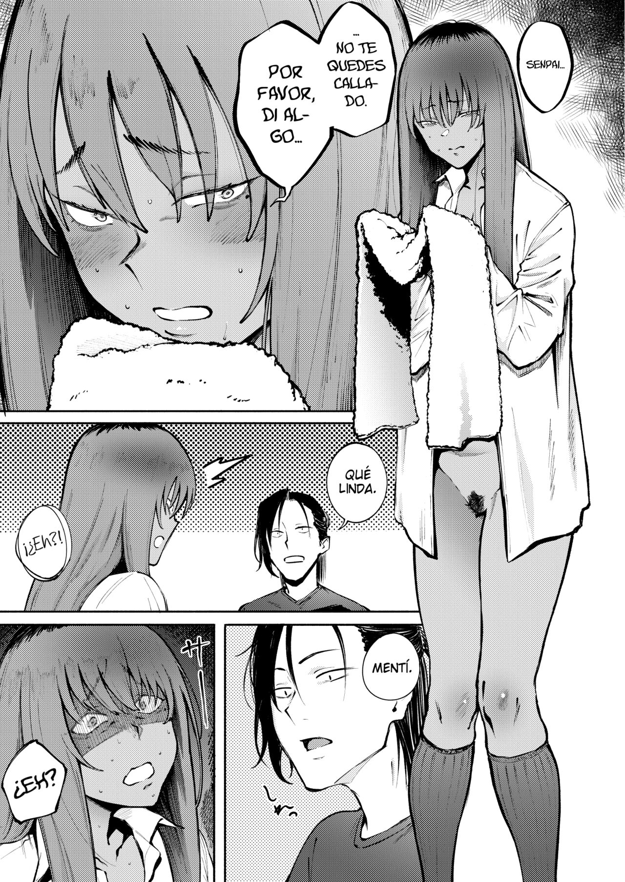 [Metsuki Warui Kyoudan (Suruga Kuroitsu)] Hyouri no Omoi | Amor de Dos Caras [Spanish] 图片编号 22