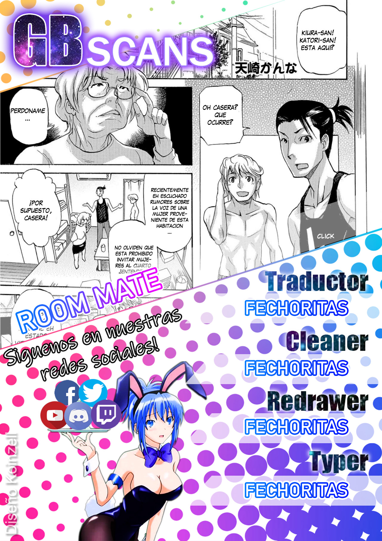 [Tenzaki Kanna] Room Mate (Nyotaika! Monogatari 5) [Spanish] [GenderBender Scans] [Digital] 9eme image