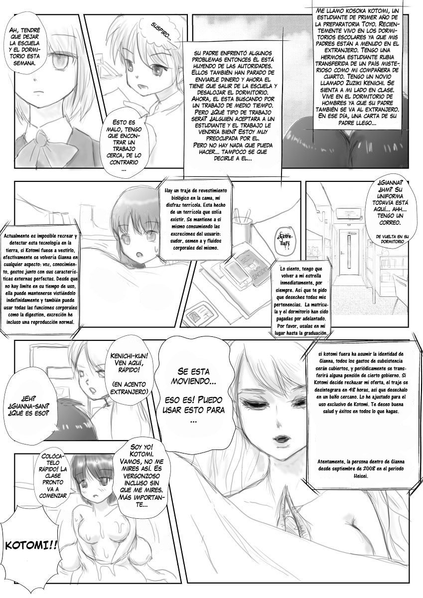 [SKNR] My Boyfriend is a Blue eyes Blonde Exchange Student (with Big Boobs) [Spanish] [GenderBender Scans] 图片编号 2