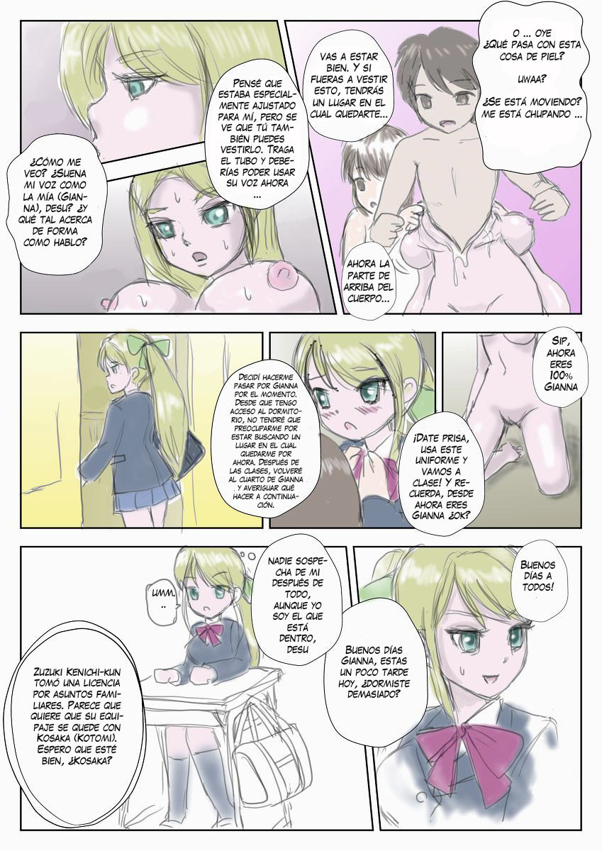 [SKNR] My Boyfriend is a Blue eyes Blonde Exchange Student (with Big Boobs) [Spanish] [GenderBender Scans] 图片编号 3