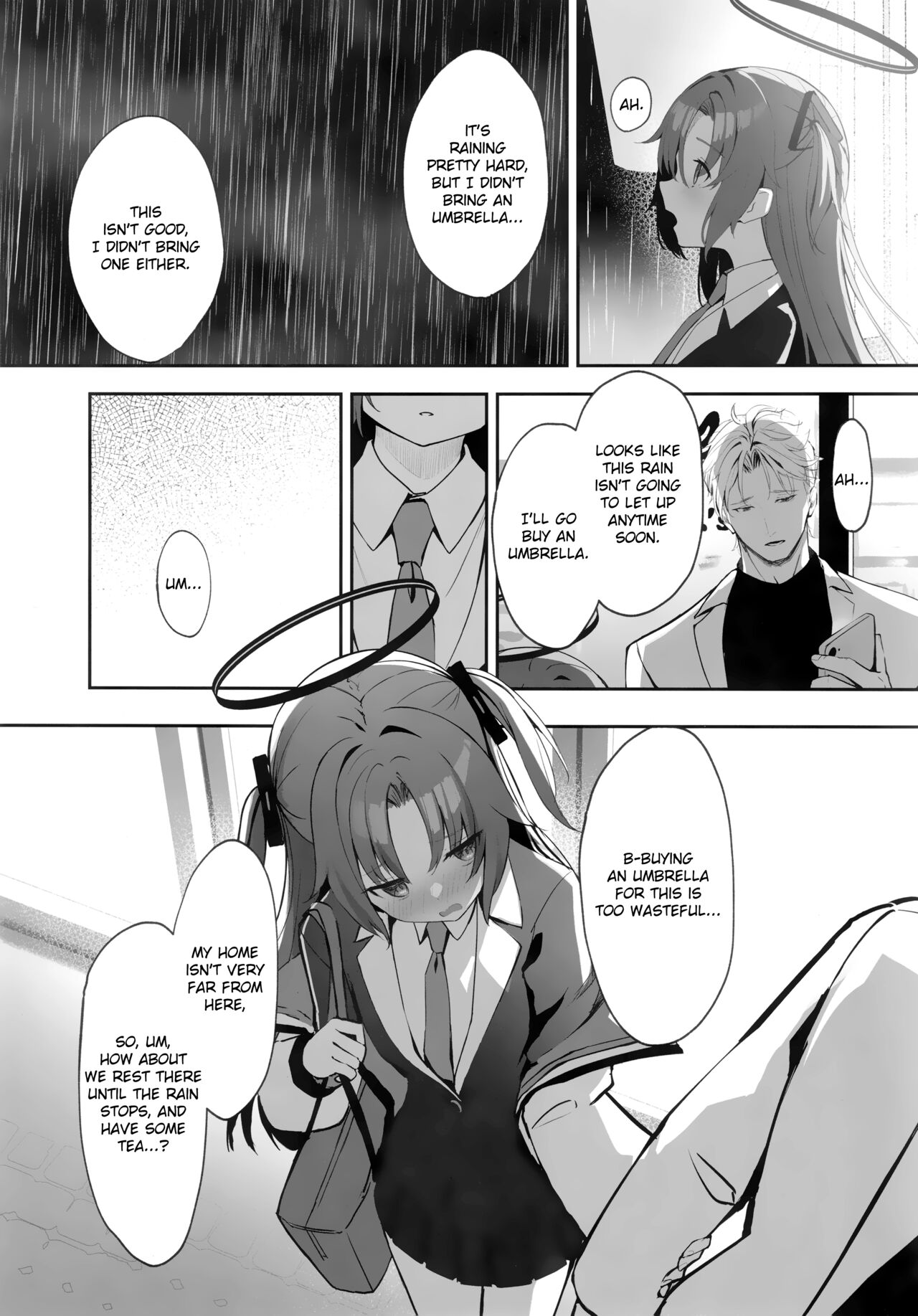 (C101) [HIGH:LAND (Takashima Shoa)] Ame to Shousou - rain and impatience (Blue Archive) [English] [HerpaDerpMan] 12eme image