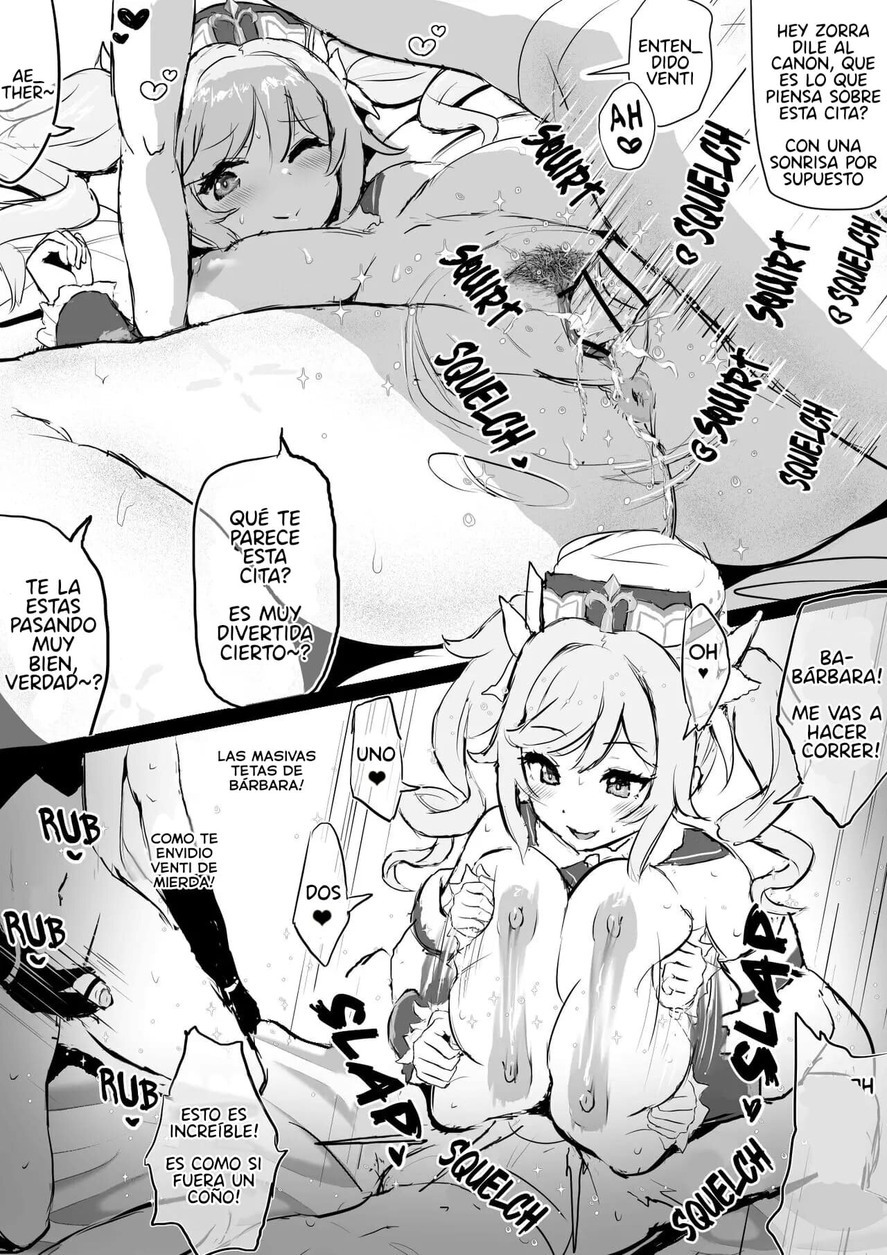 [Fuzume] Barbara ga Venti ni Netorareru Hanashi (Genshin Impact) [Spanish] image number 7