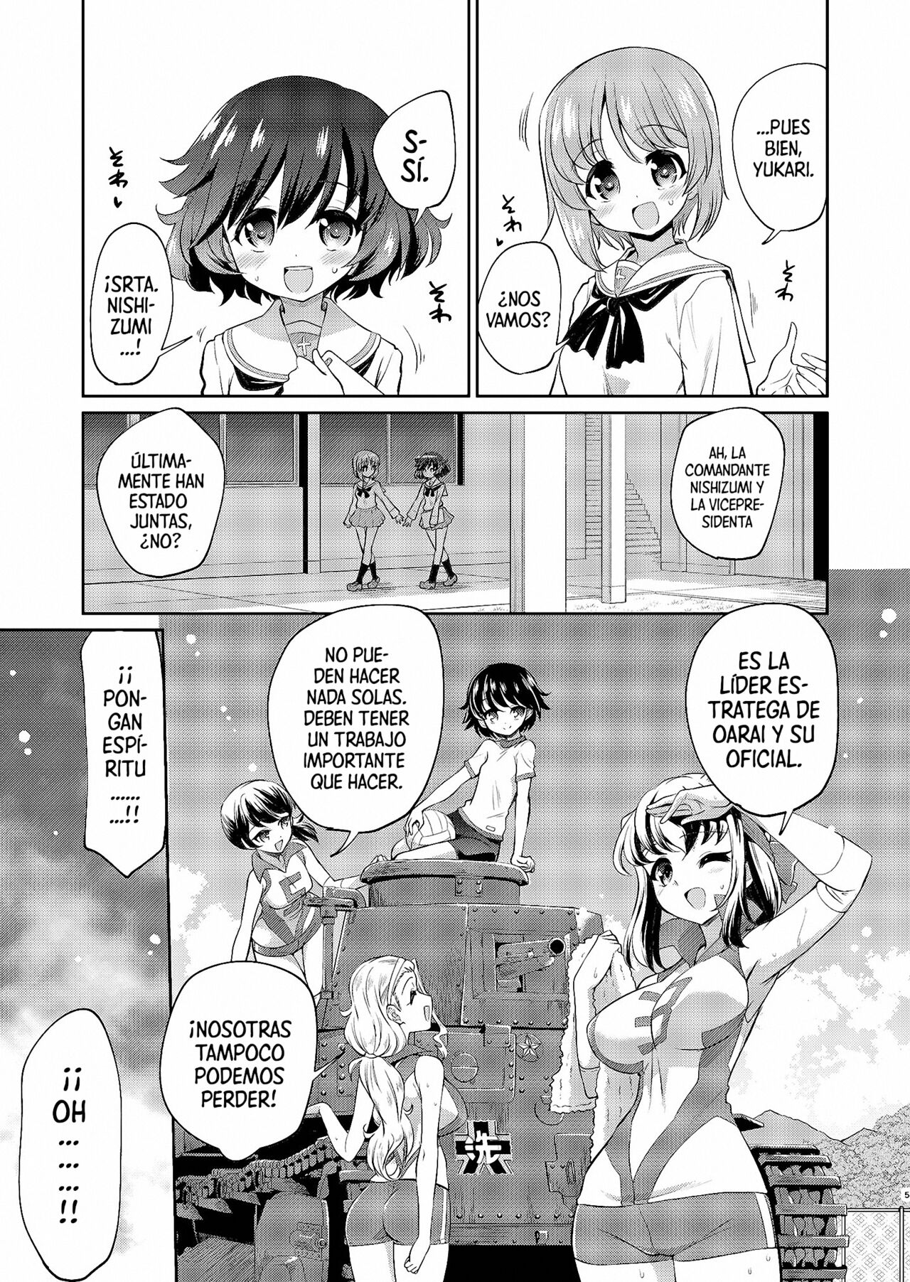 [Yokoshimaya. (Yokoshima Takemaru)] Yukari-san! Sore Watashi ga Osewa shimasu! | ¡Yukari! ¡Yo Puedo Ayudarte Con Eso! (Girls und Panzer) [Spanish] [Mr. Nugget] [Digital] imagen número 5
