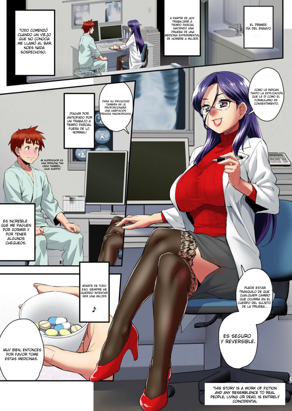 [Katooya (Katou Jun)] Boku to Futanari Joi no Nyotaika Chiken [Spanish] [GenderBender Scans] [Digital] изображение № 3