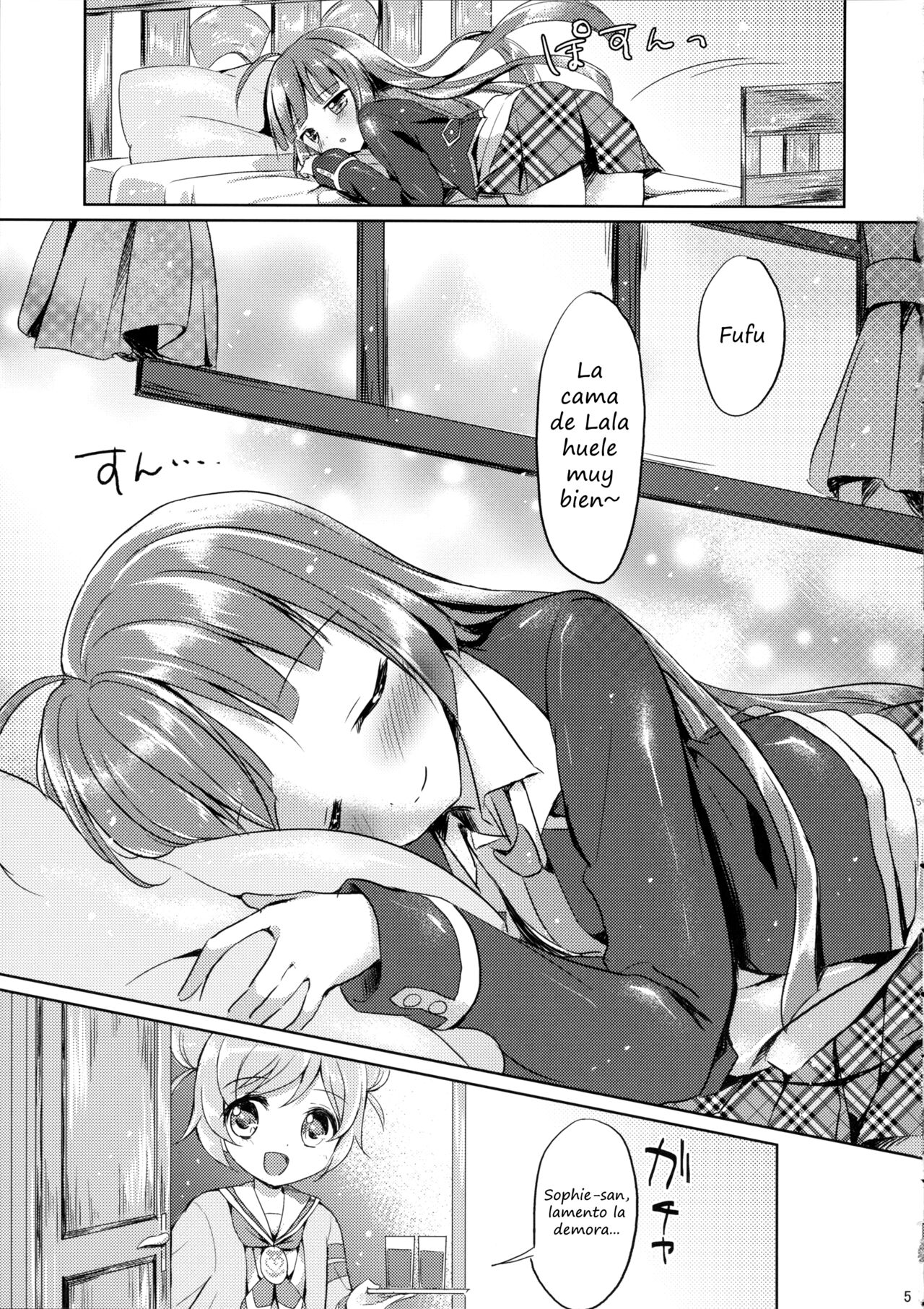 (C89) [Jagabata (Oimo)] Naisho no Futarikiri (PriPara) [Spanish] [HishiRikka] numero di immagine  6