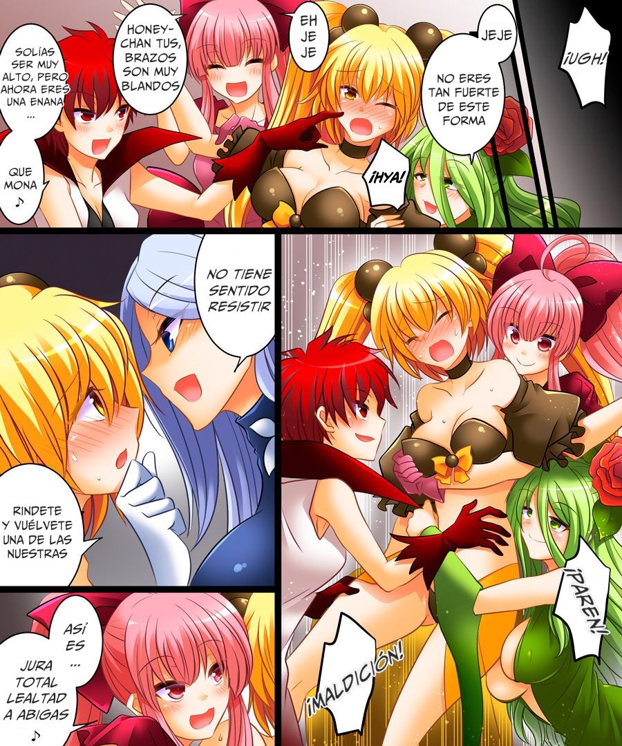 [Amuai Okashi Seisakusho (Matsuzono)] Seigi no Jinrai Thunder Crow ~Aku no Shimai no Imouto e to Ochiru Hero~ [Spanish] [GenderBender Scans] image number 12