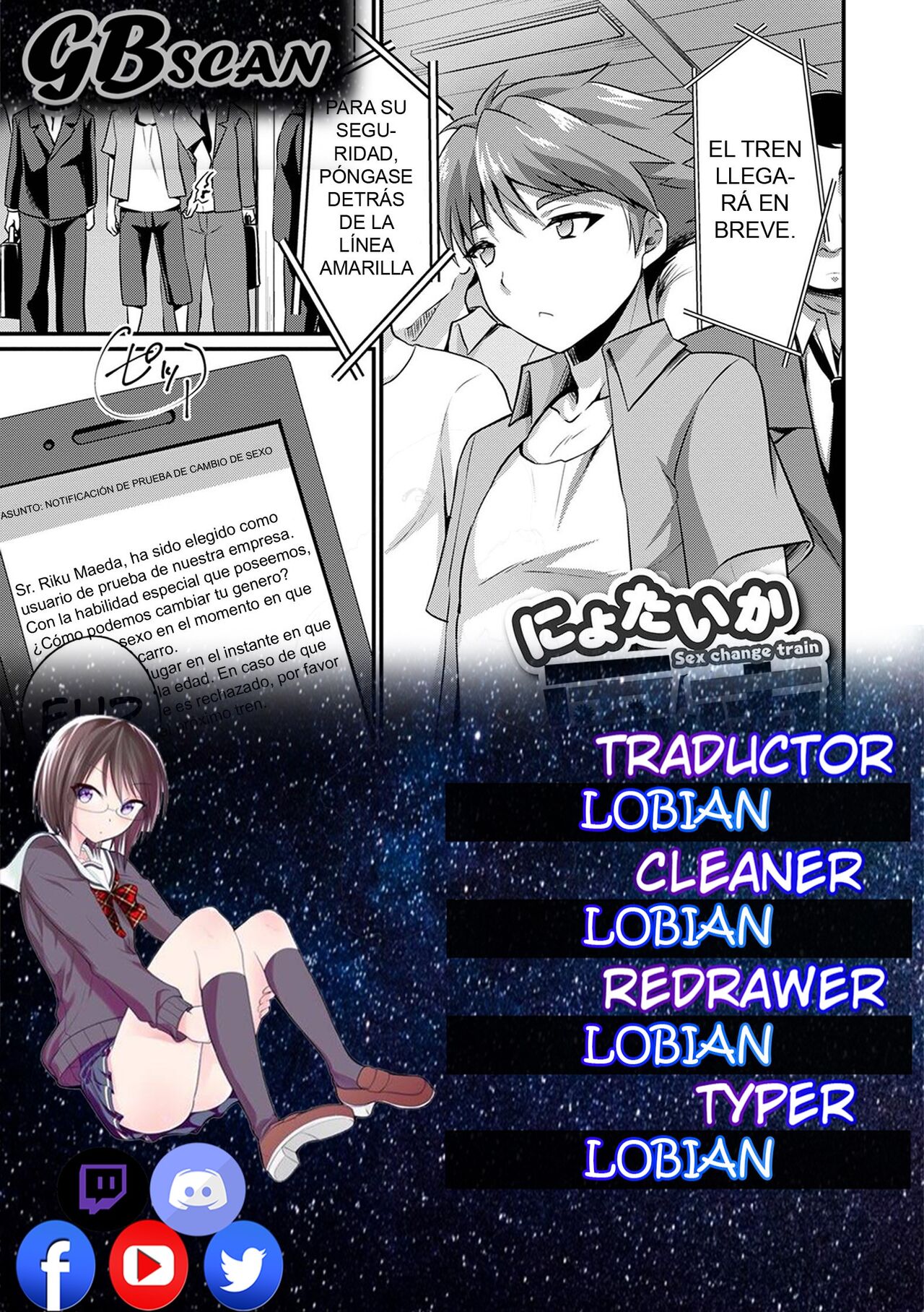 [Kaitou Yuuhi] Nyotaika Densha - Sex change train (WEB Ban Mesuiki!! Nyotaika Yuugi Vol.07) [Spanish] [GenderBender Scans] image number 13